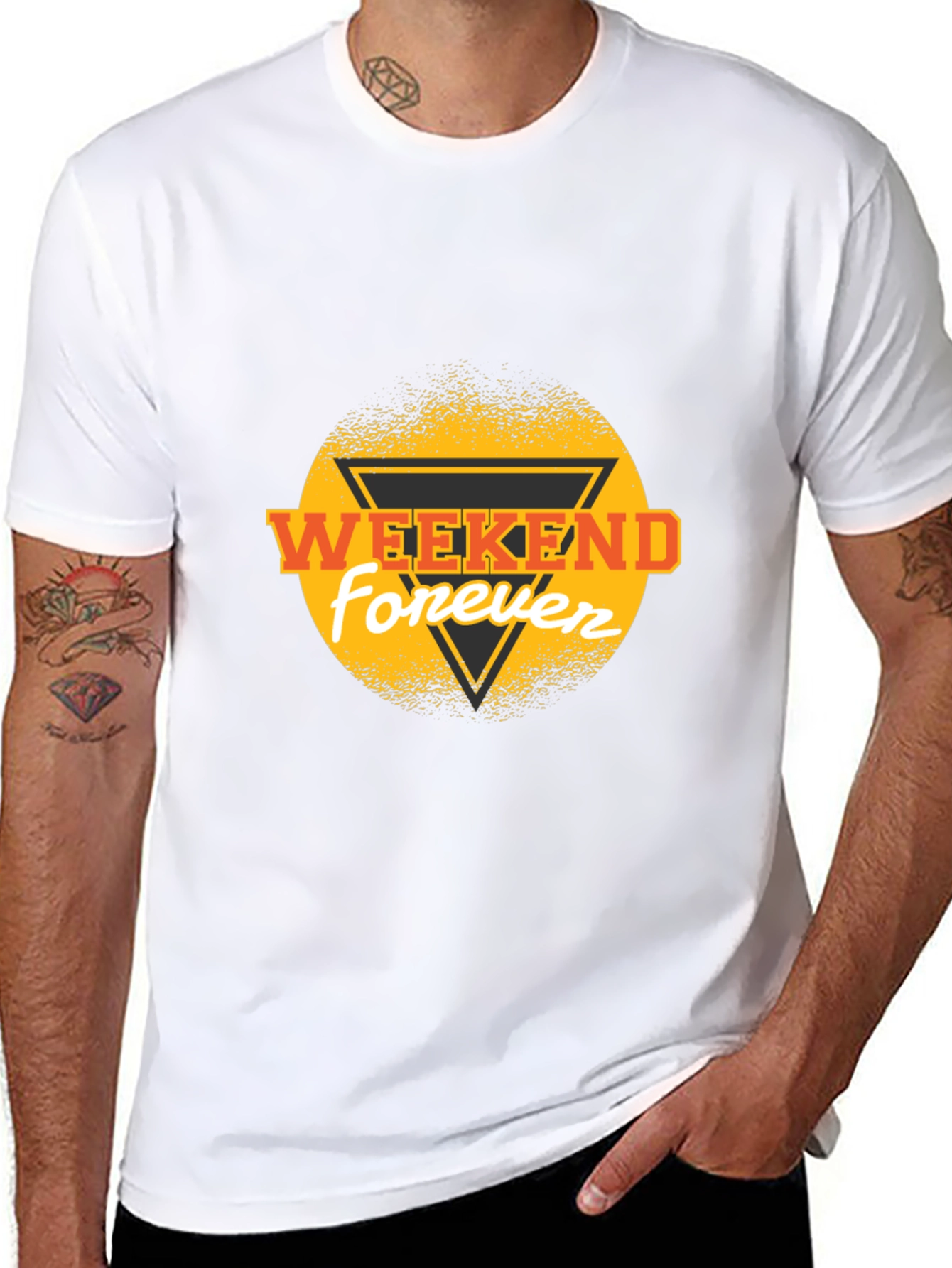 Weekend Forever Black Graphic Tee