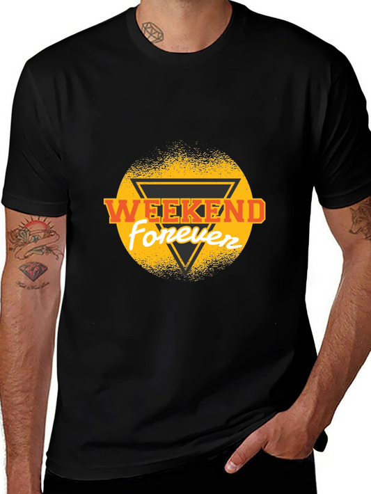 Weekend Forever Black Graphic Tee