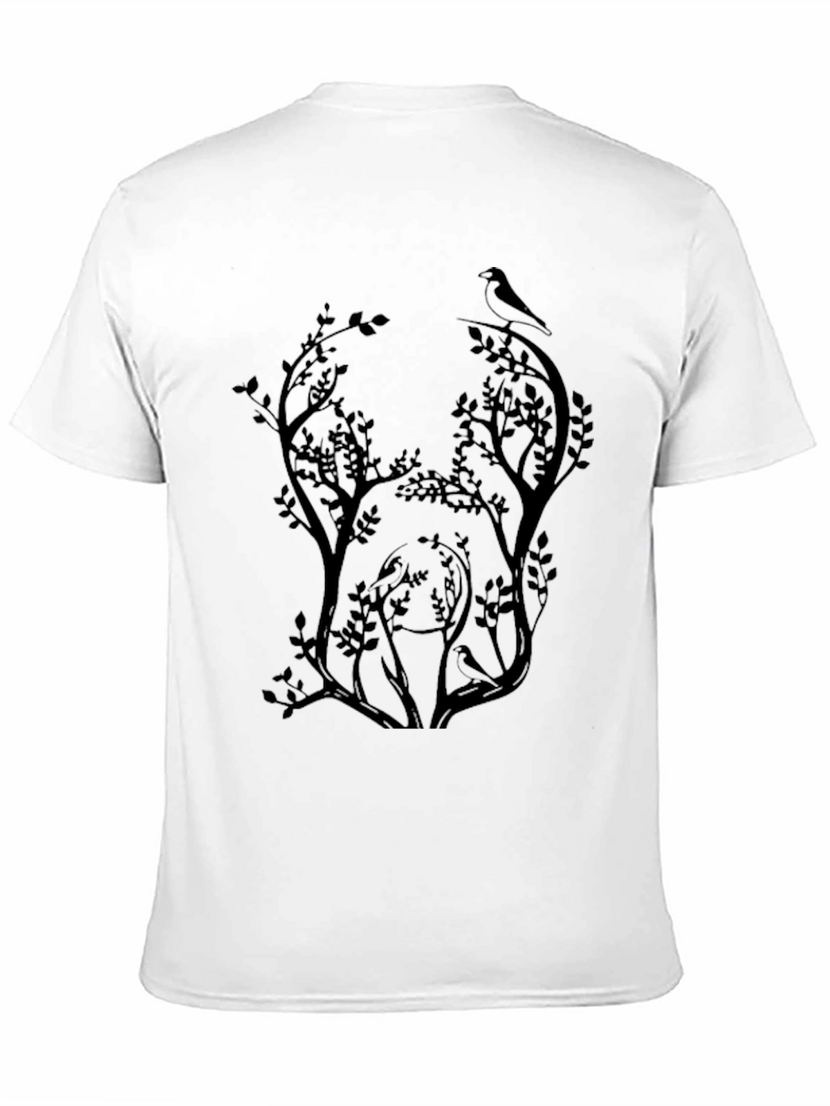 Nature Silhouette Graphic Tee - Black