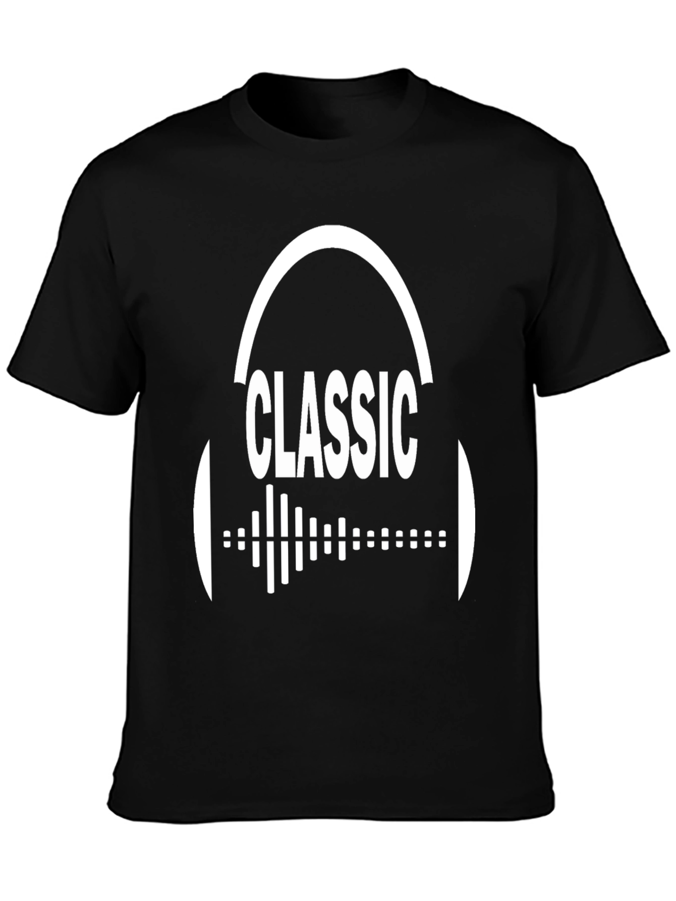 Classic Music Graphic Tee - Black Cotton T-Shirt