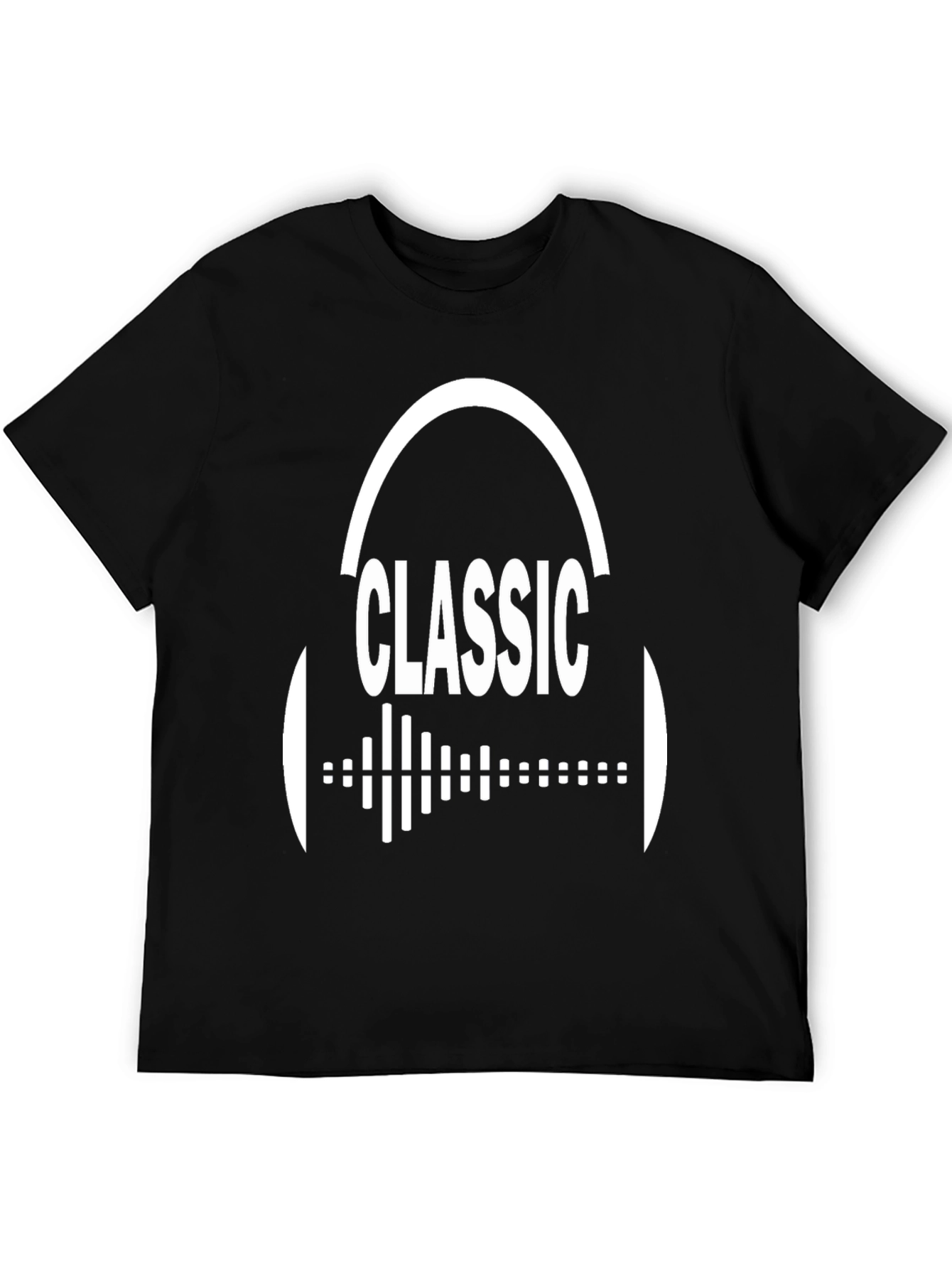 Classic Music Graphic Tee - Black Cotton T-Shirt