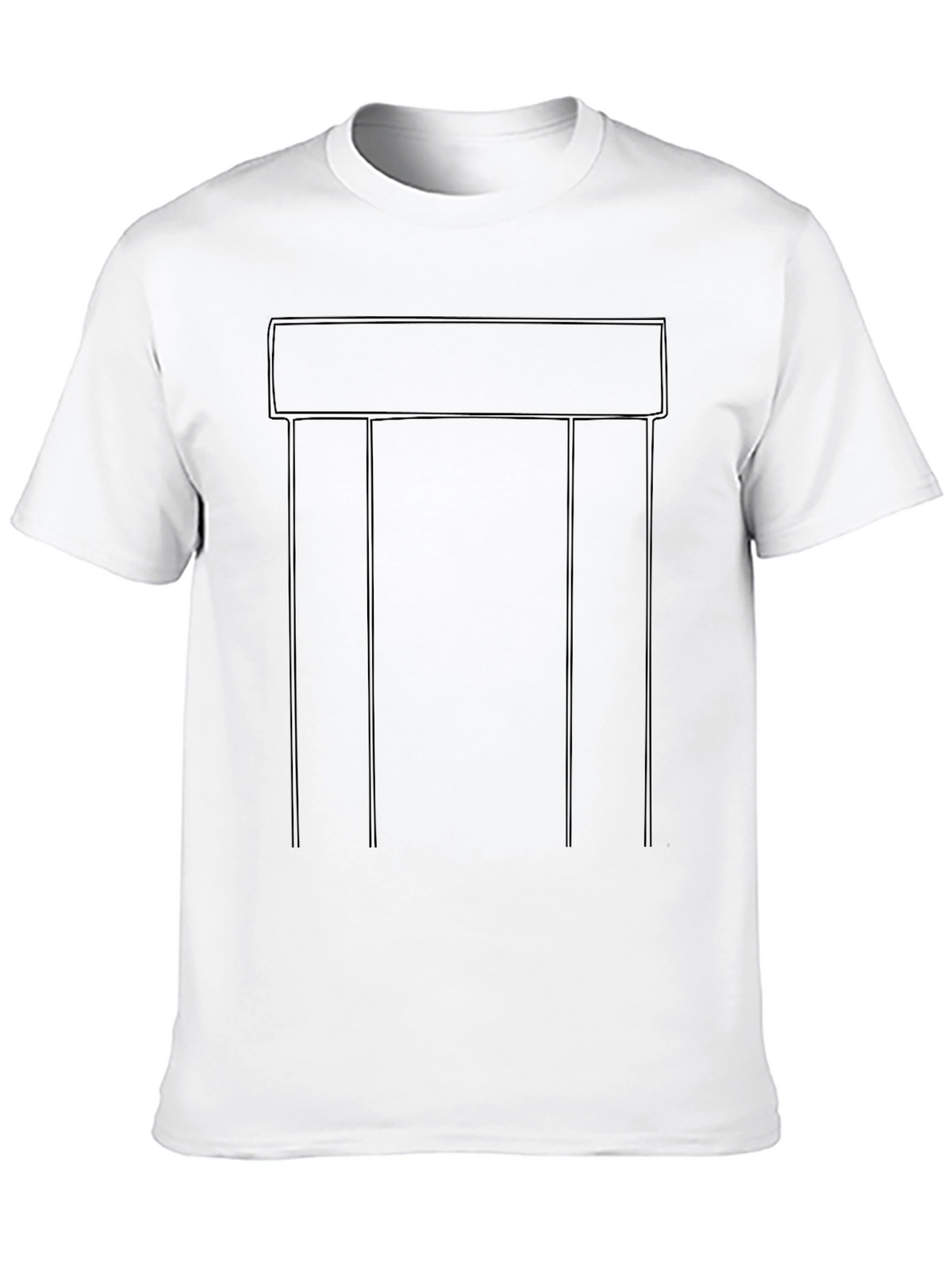 Minimalist Geometric Black T-Shirt