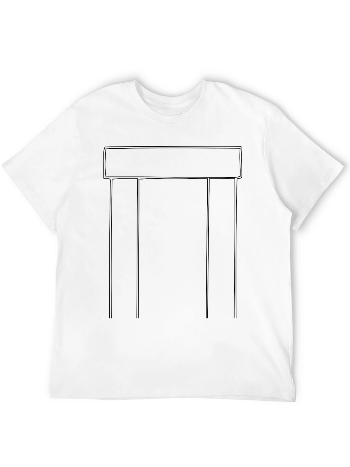 Minimalist Geometric Black T-Shirt