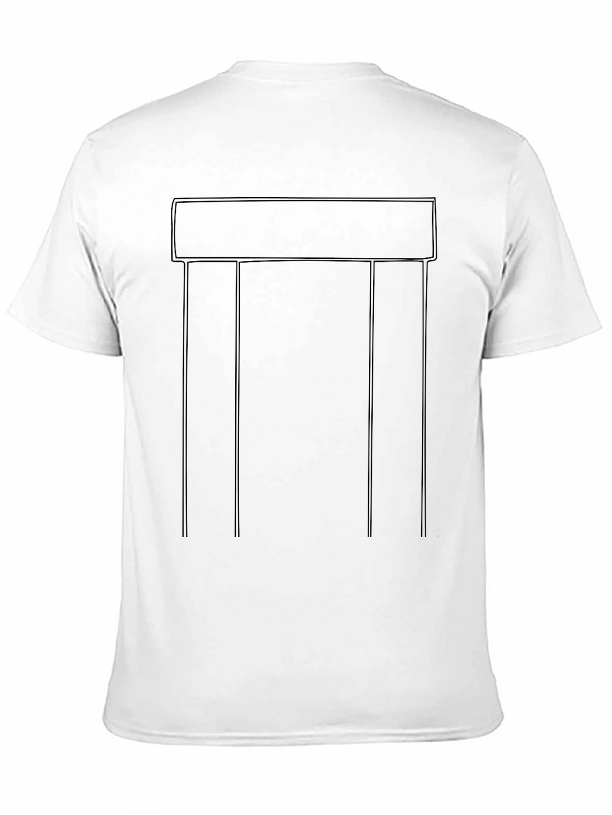 Minimalist Geometric Black T-Shirt