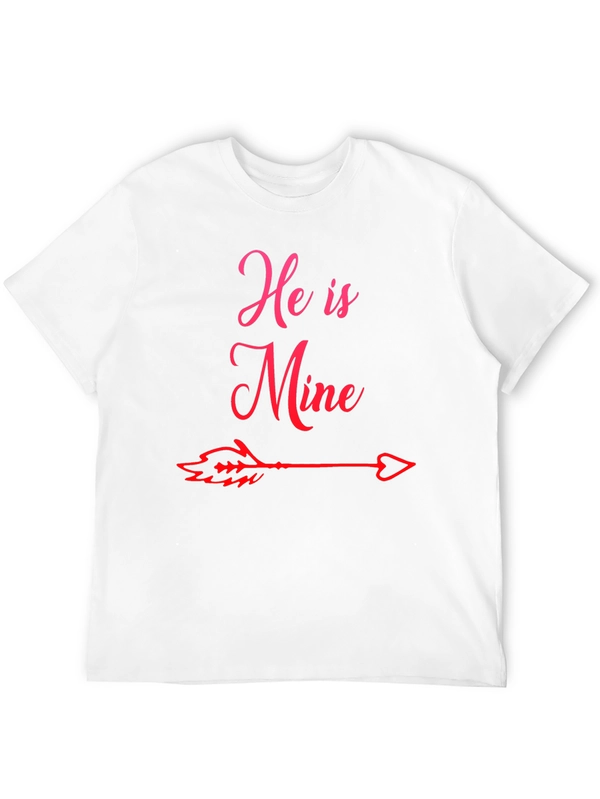 He is Mine Graphic Tee - Couples Matching Shirt
