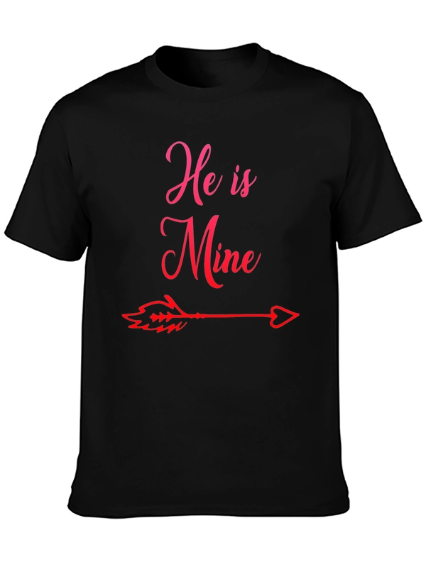 He is Mine Graphic Tee - Couples Matching Shirt