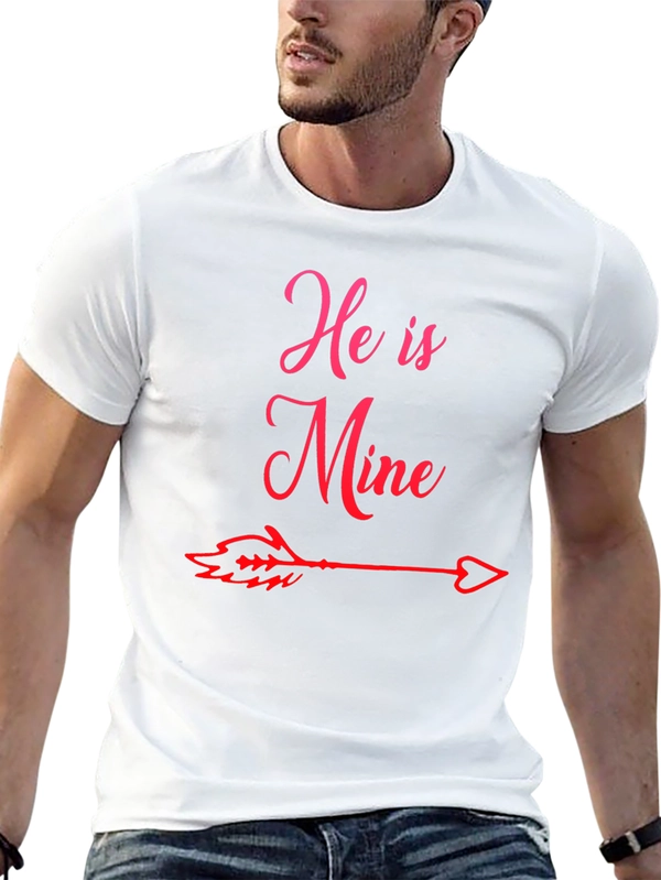 He is Mine Graphic Tee - Couples Matching Shirt