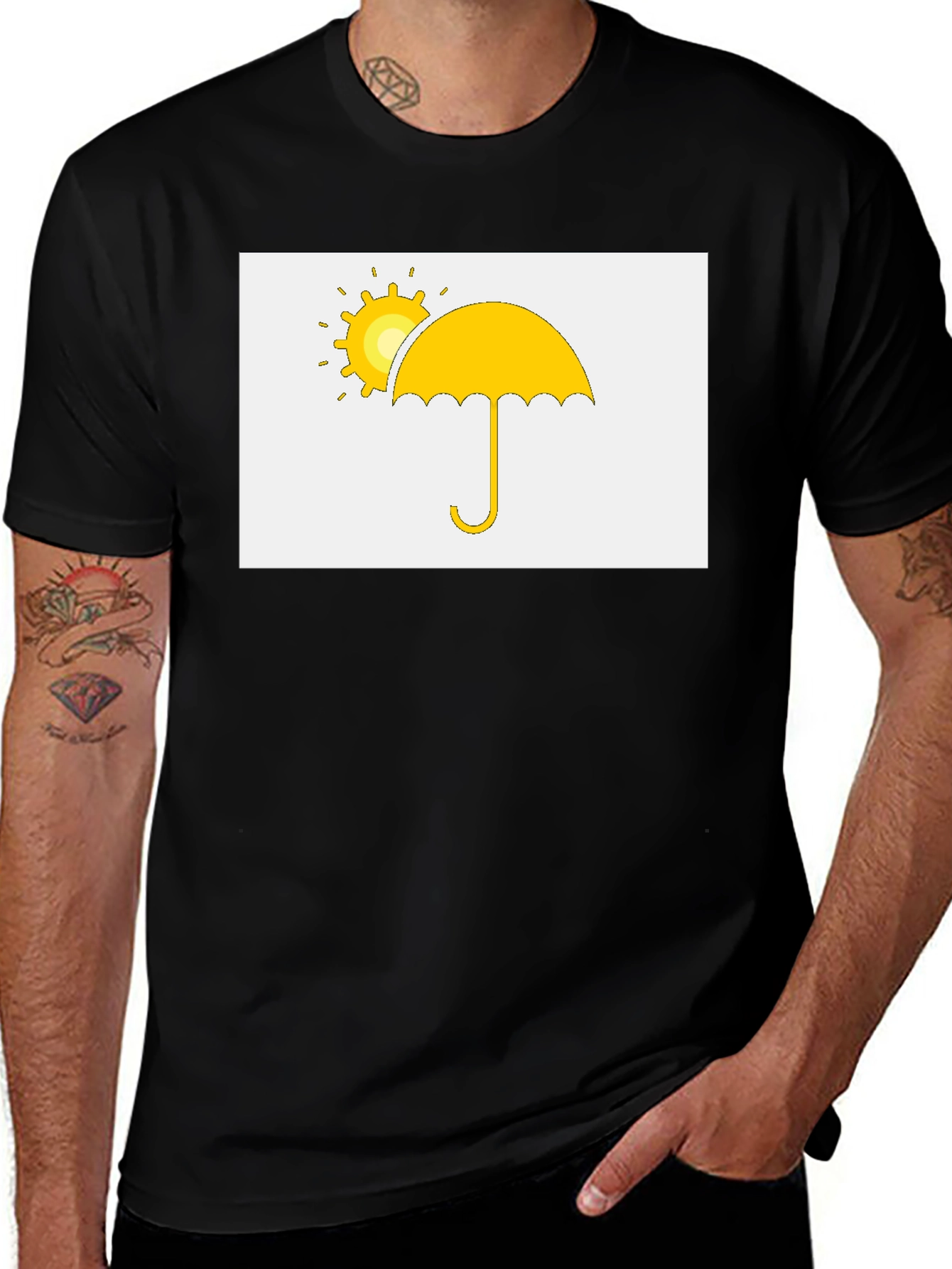 Sunny Umbrella Graphic Tee - Classic Comfort