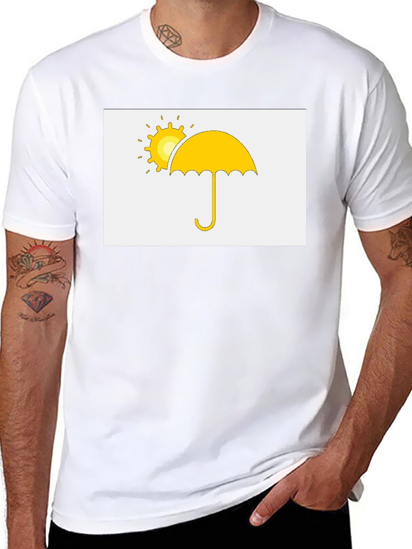 Sunny Umbrella Graphic Tee - Classic Comfort