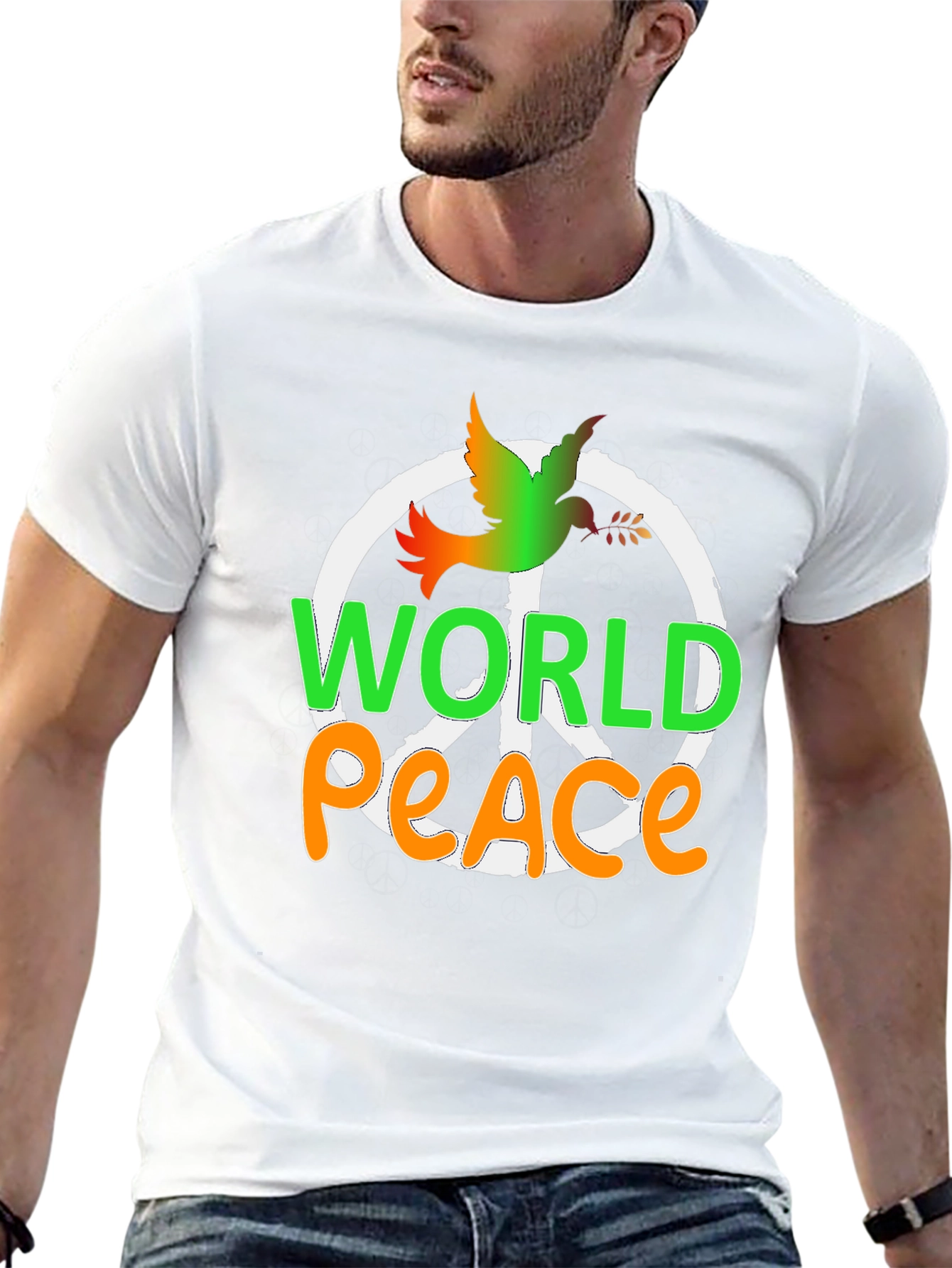 World Peace Dove Graphic Tee - Black