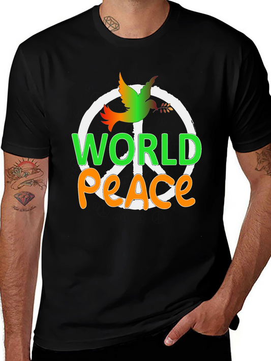 World Peace Dove Graphic Tee - Black