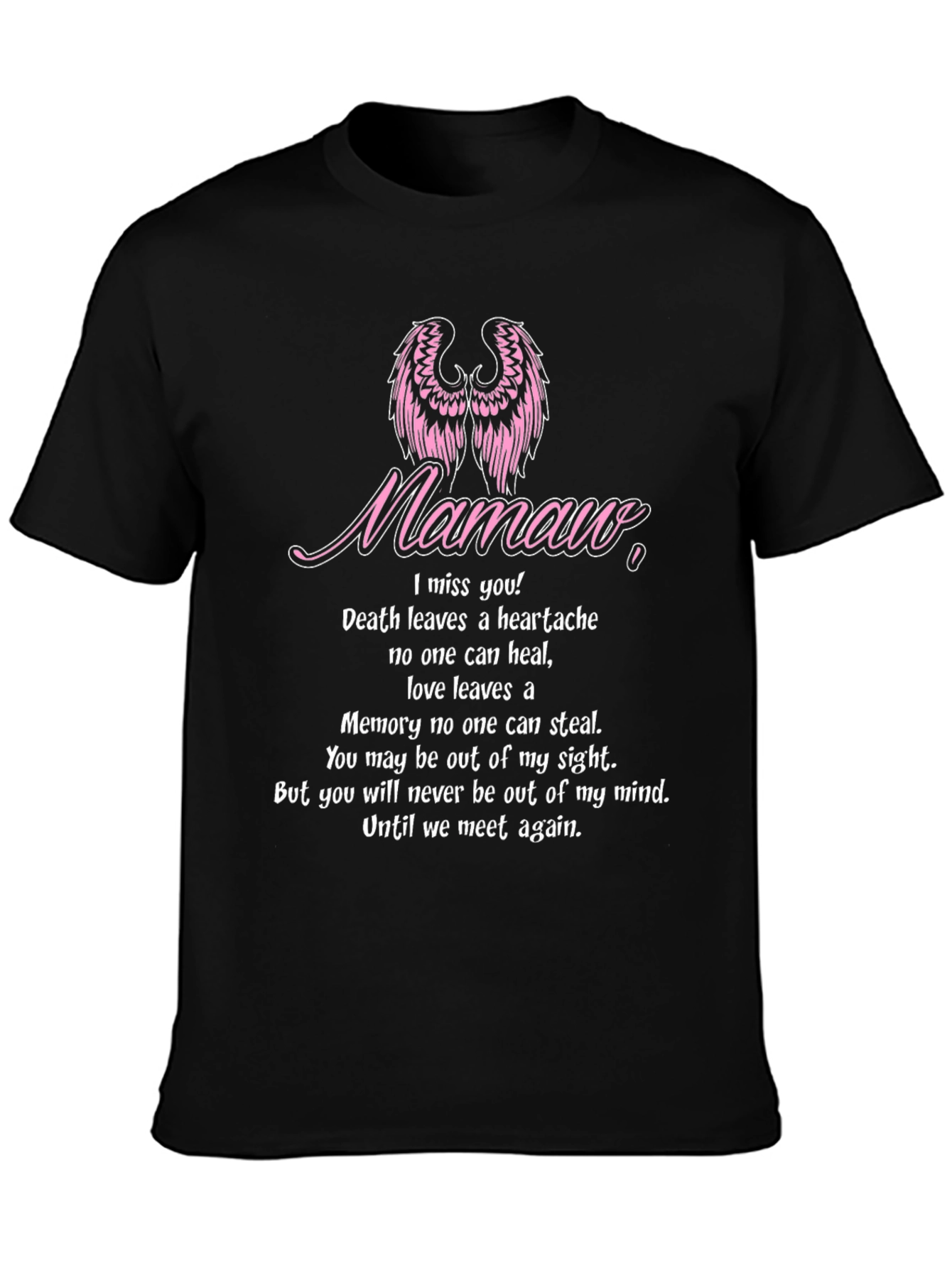 Memorial T-Shirt - Mamaw Angel Wings