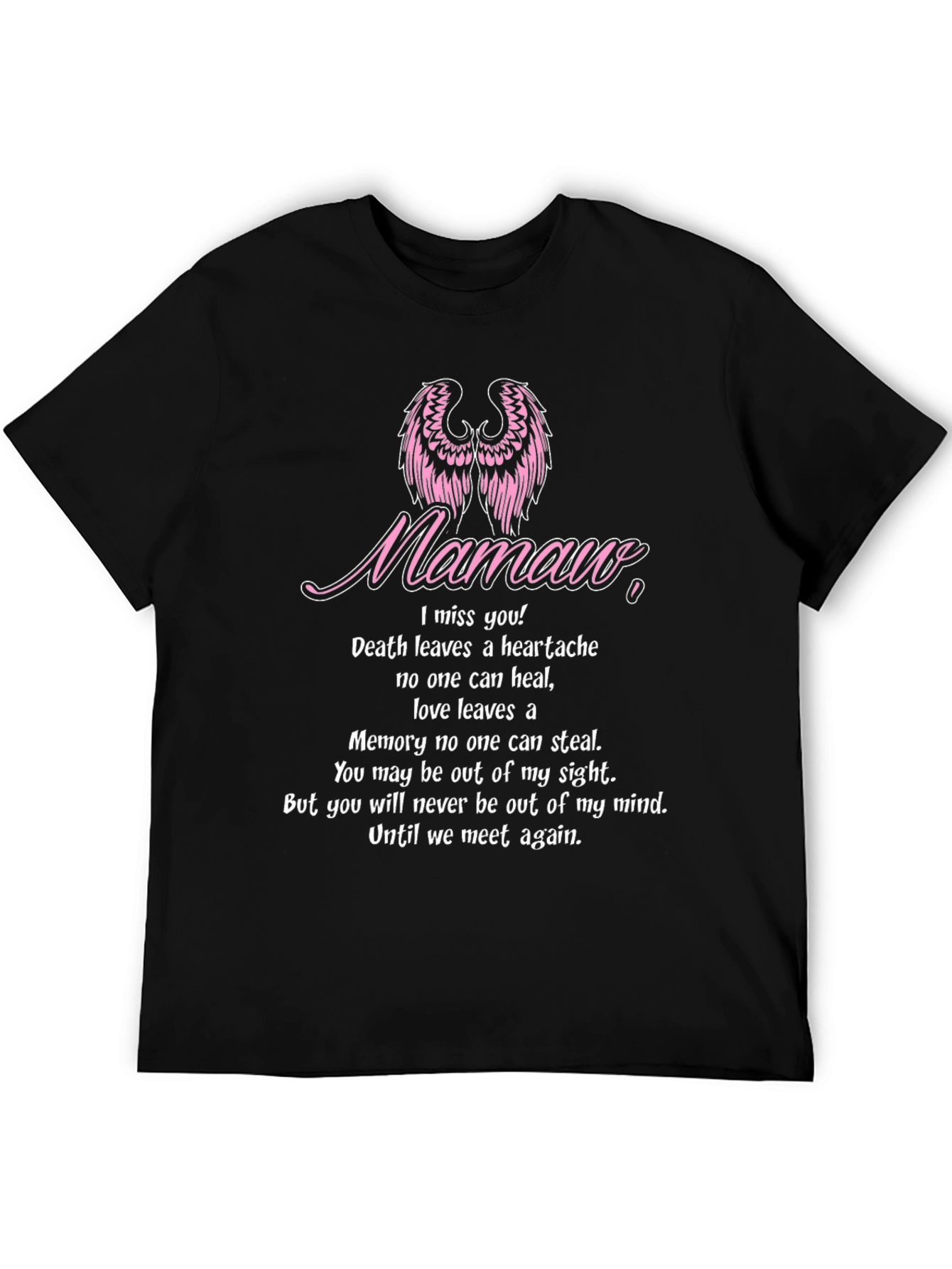 Memorial T-Shirt - Mamaw Angel Wings