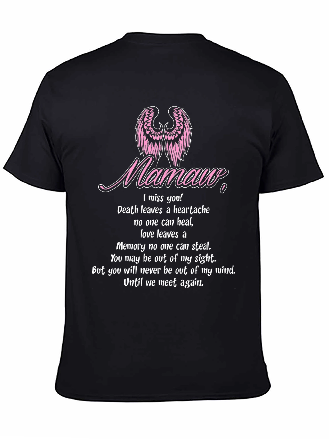 Memorial T-Shirt - Mamaw Angel Wings