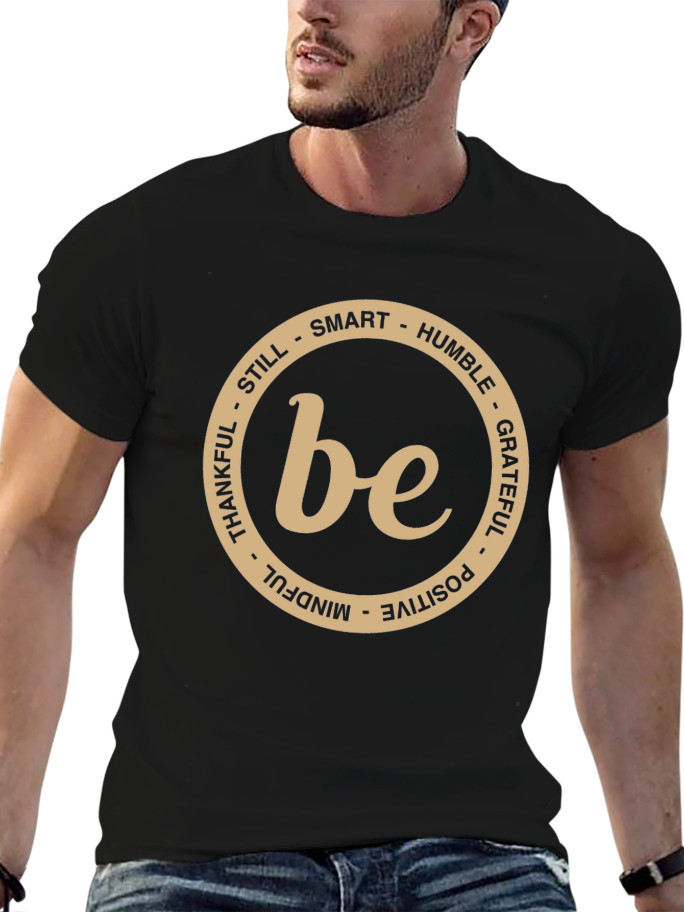 Be Smart Humble Grateful T-Shirt - Black