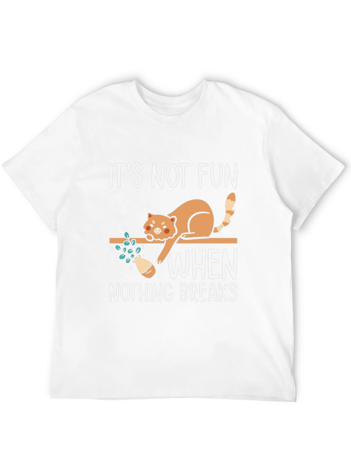 Funny Cat Breaks Things Graphic Tee