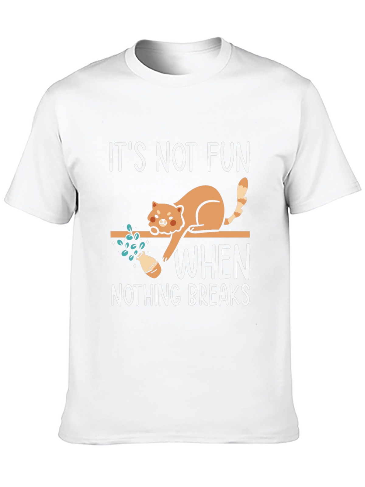 Funny Cat Breaks Things Graphic Tee