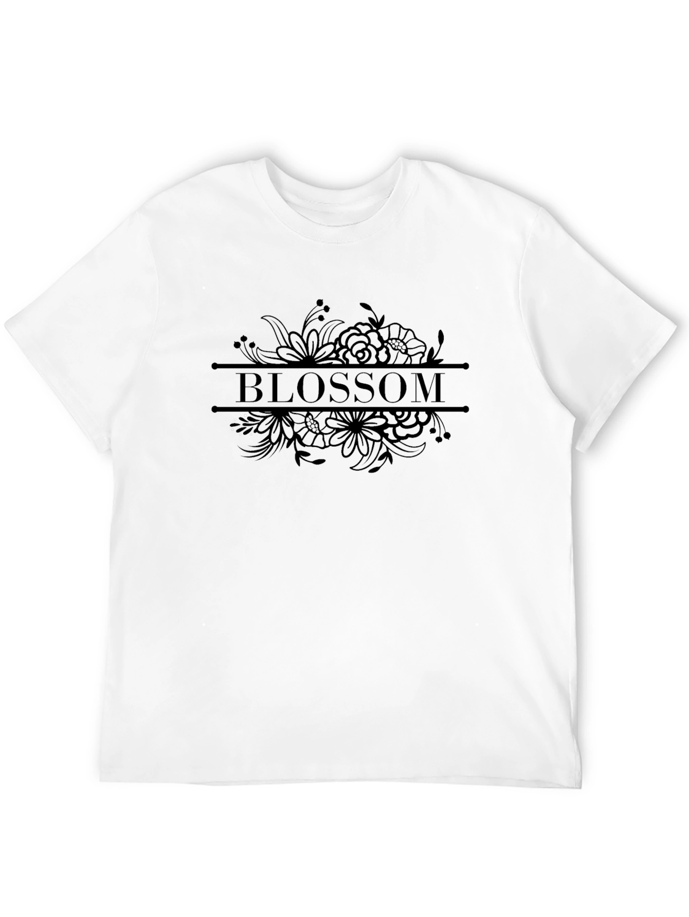Blossom Floral Graphic Tee - Black