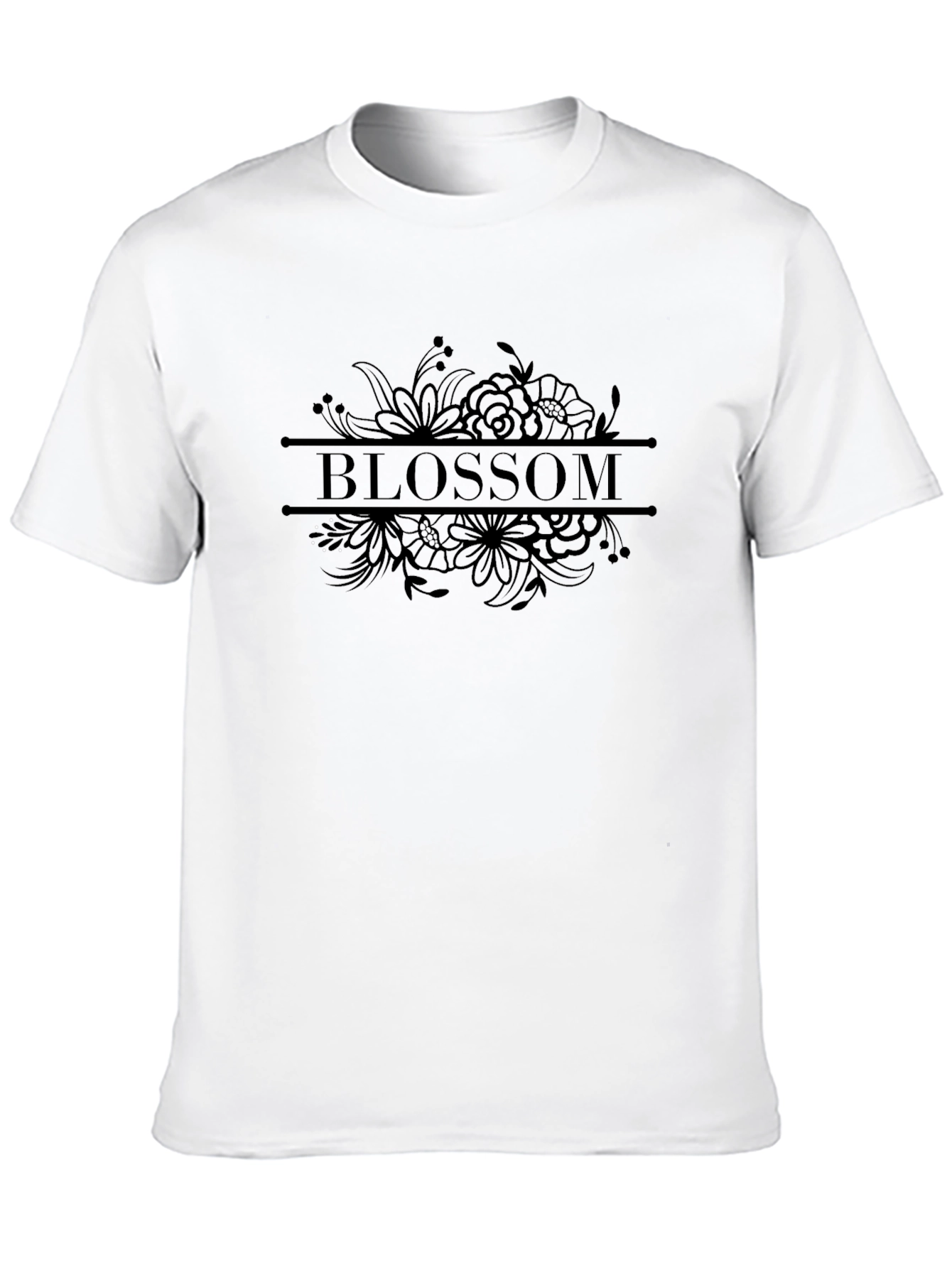 Blossom Floral Graphic Tee - Black