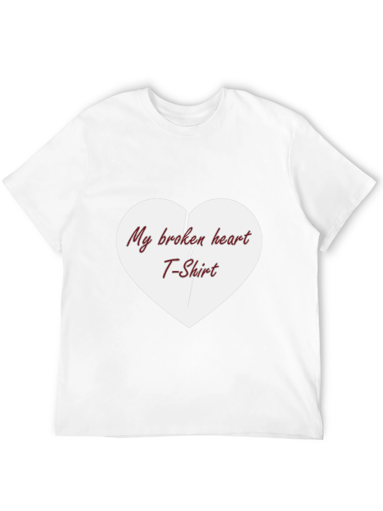 My Broken Heart T-Shirt - Black Cotton Casual Tee