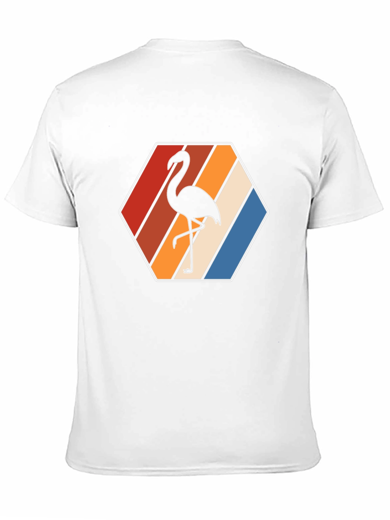 Retro Flamingo Graphic Tee - Mens Black T-Shirt