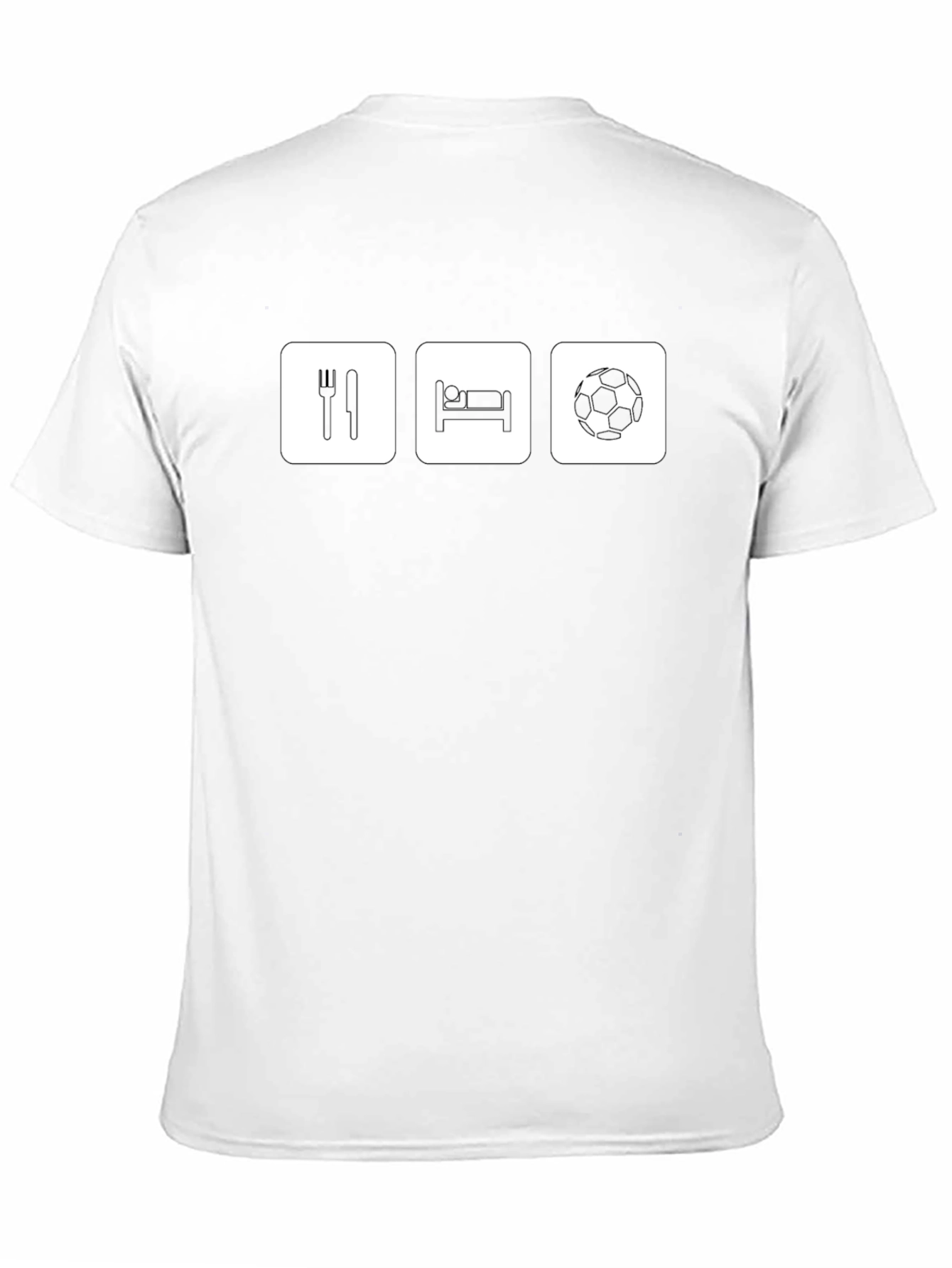 Eat Sleep Soccer Black Graphic T-Shirt