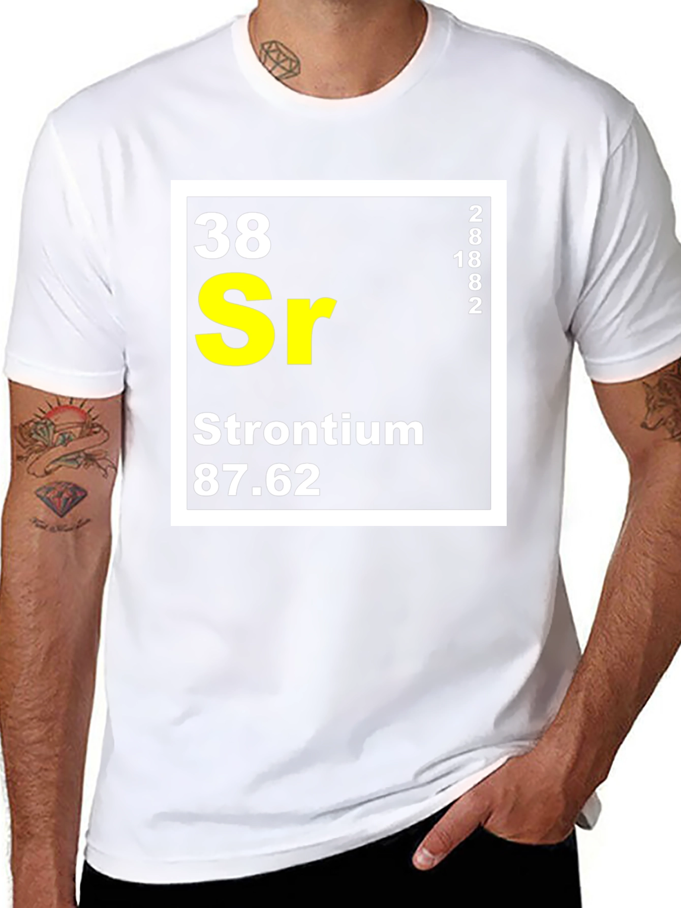 Strontium Periodic Table T-Shirt Science Geek Tee