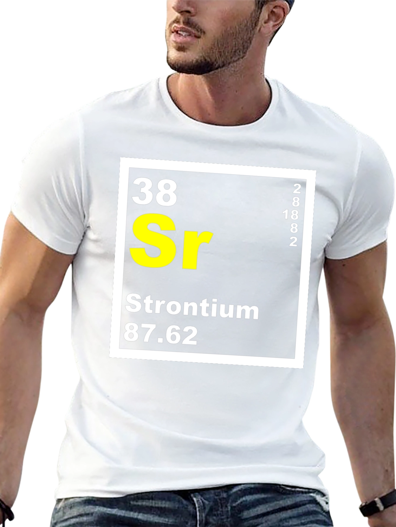 Strontium Periodic Table T-Shirt Science Geek Tee