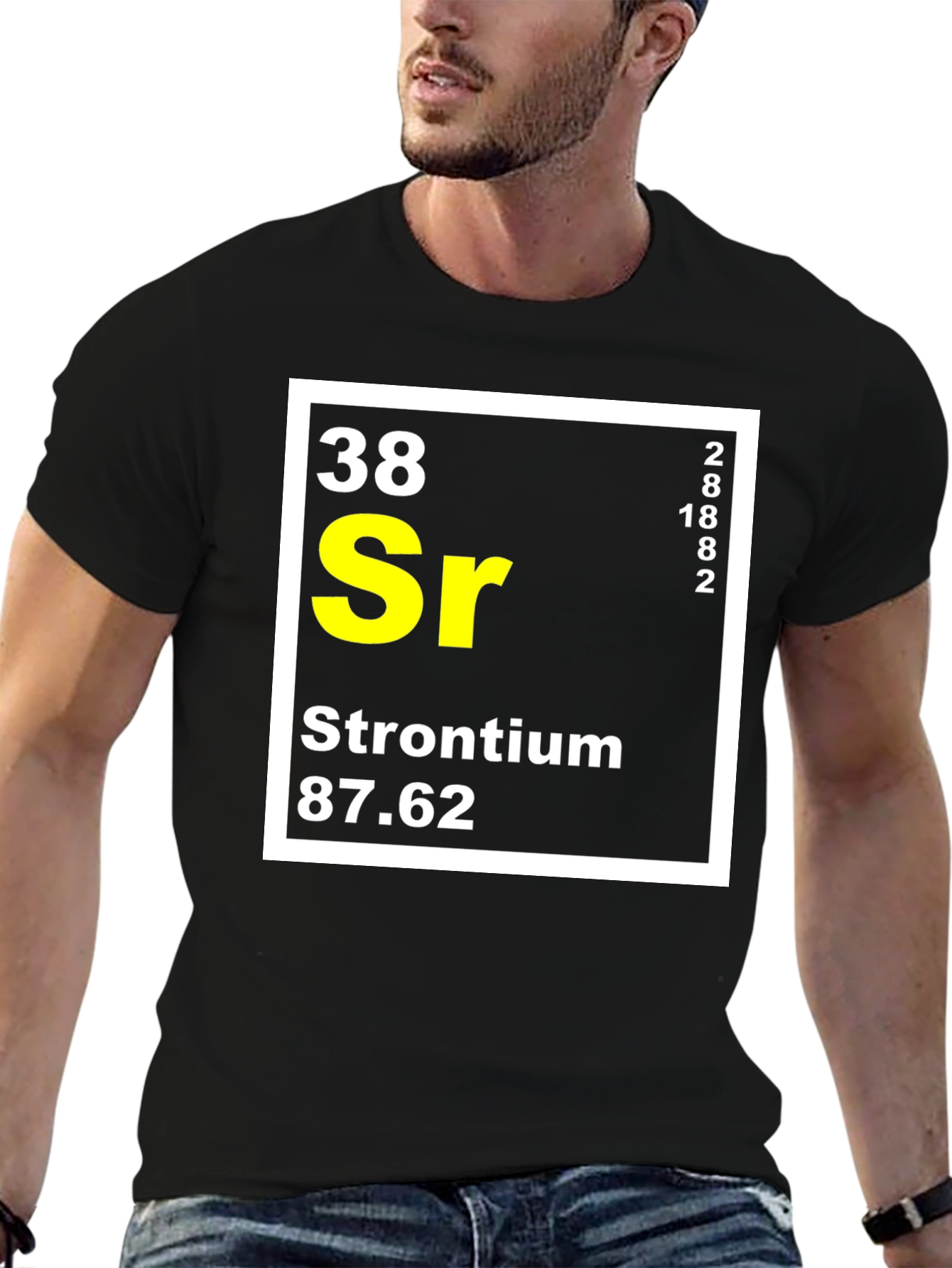 Strontium Periodic Table T-Shirt Science Geek Tee