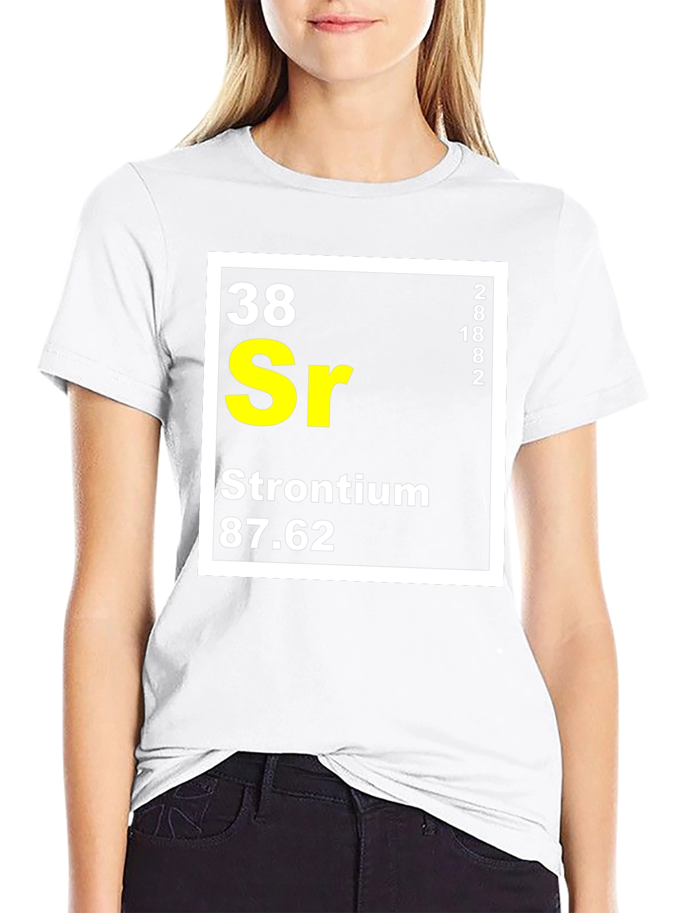 Strontium Periodic Table T-Shirt Science Geek Tee