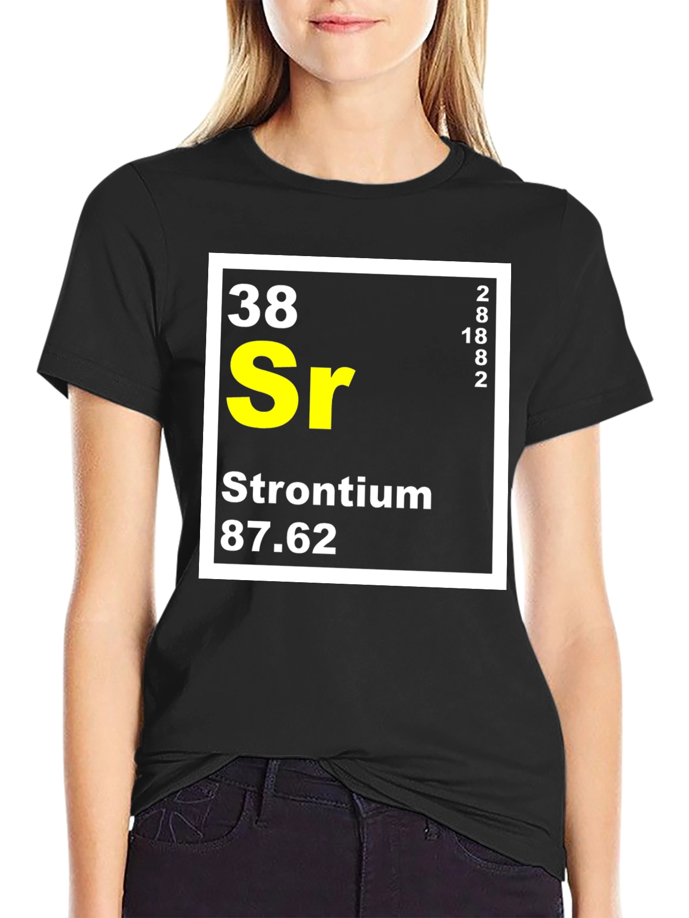 Strontium Periodic Table T-Shirt Science Geek Tee