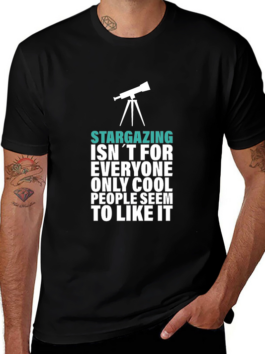 Stargazing Cool People Graphic Tee - Black