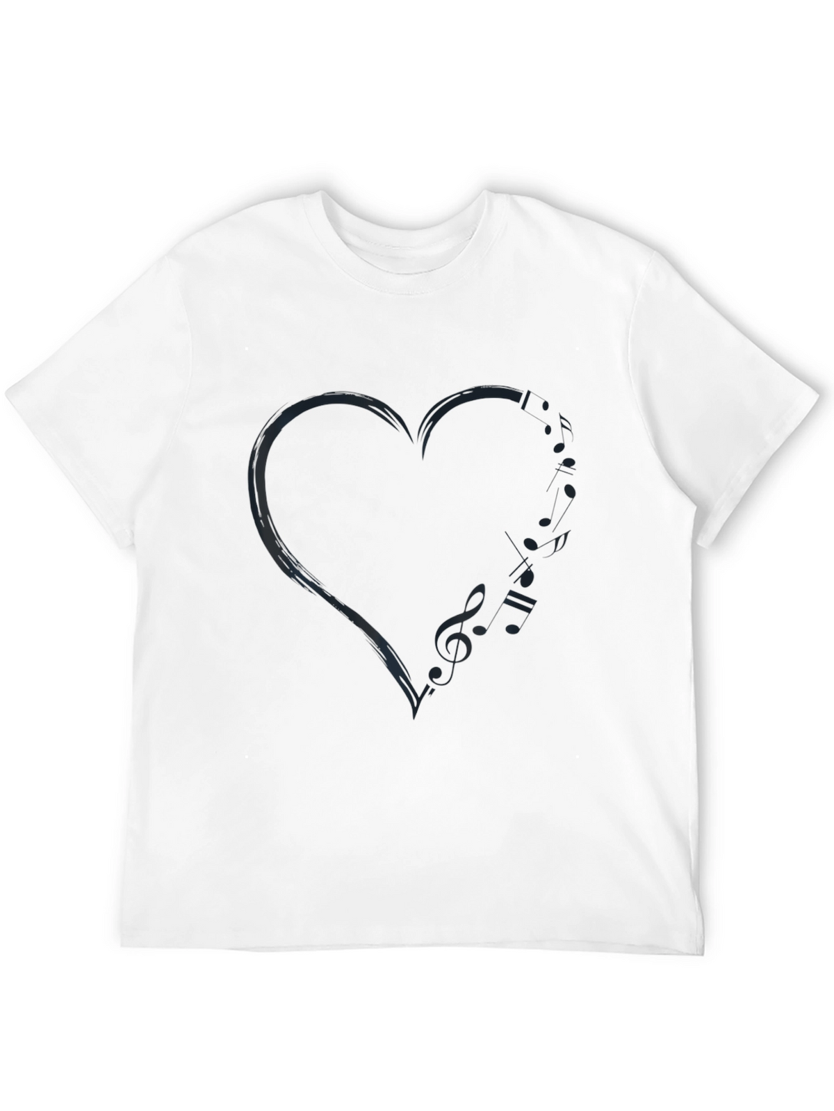 Heart Music Note T-Shirt - Stylish Mens Tee