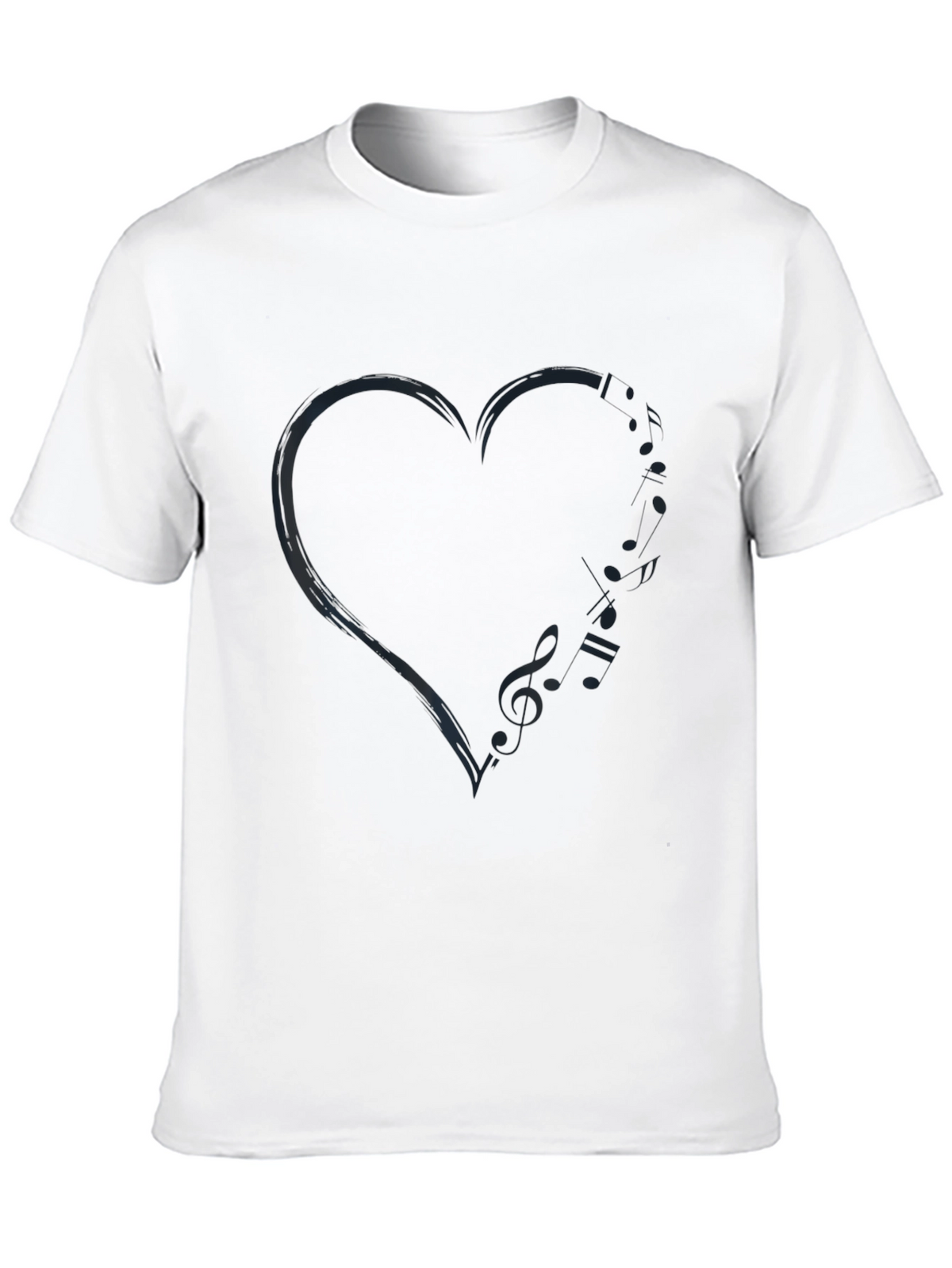 Heart Music Note T-Shirt - Stylish Mens Tee