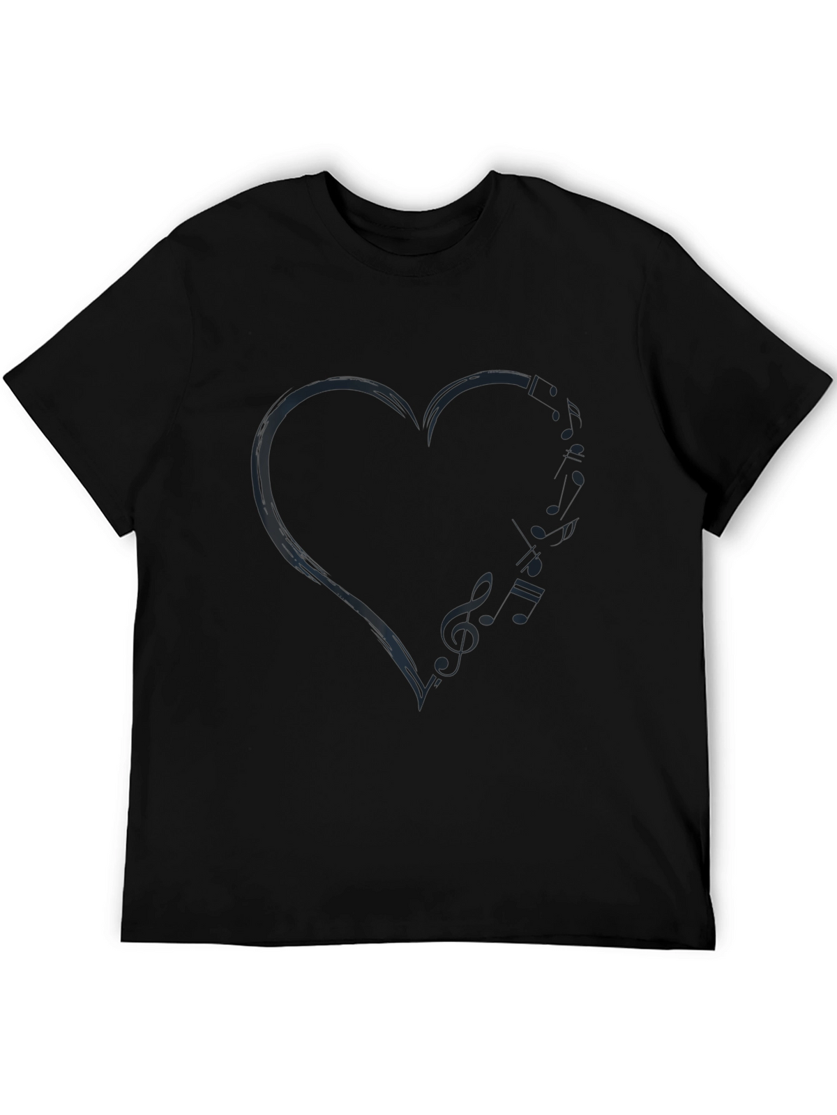 Heart Music Note T-Shirt - Stylish Mens Tee