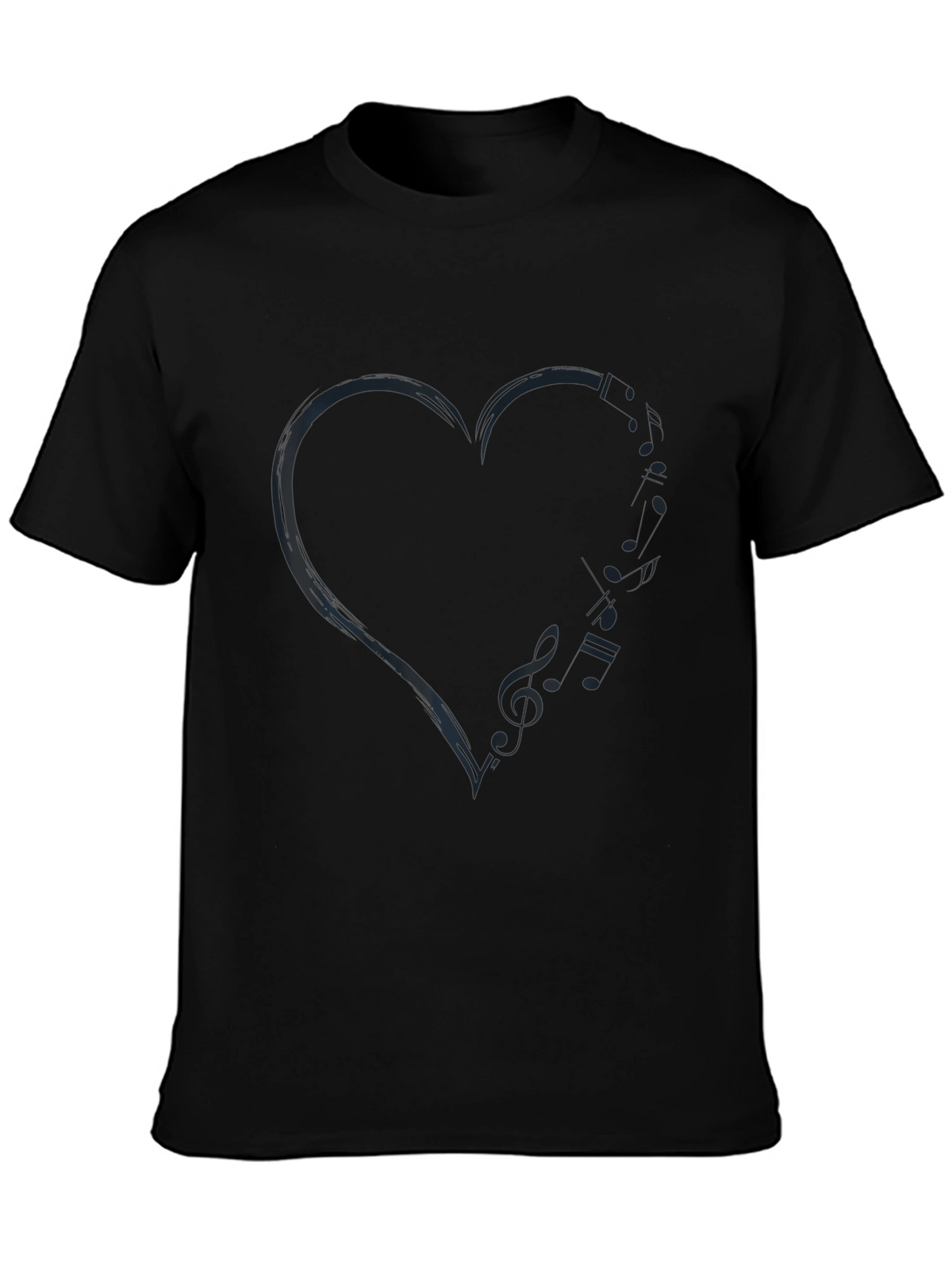Heart Music Note T-Shirt - Stylish Mens Tee