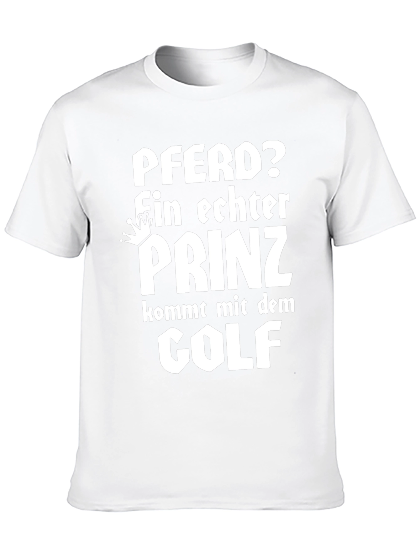 Pferd Prinz Golf Mens Black T-Shirt