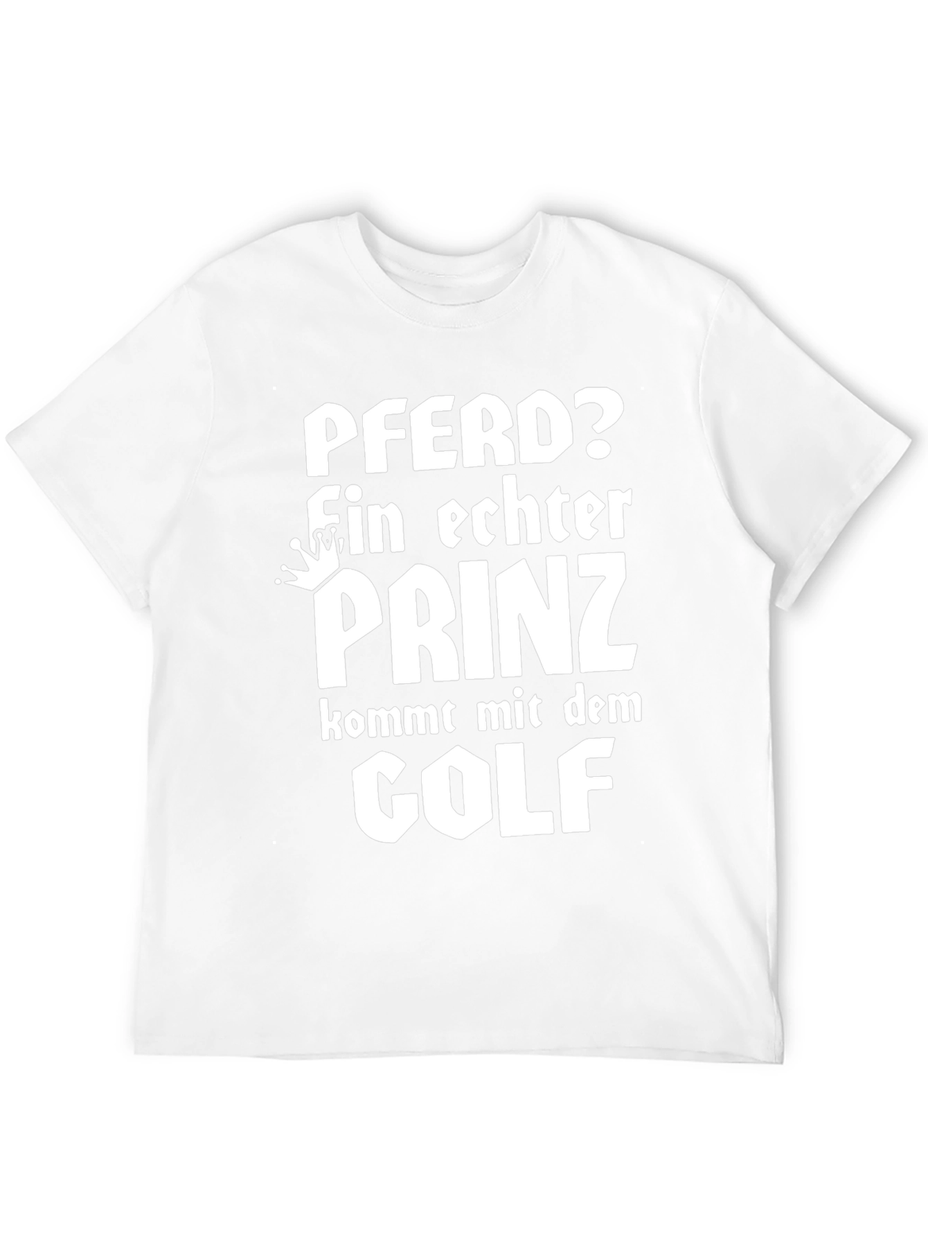 Pferd Prinz Golf Mens Black T-Shirt