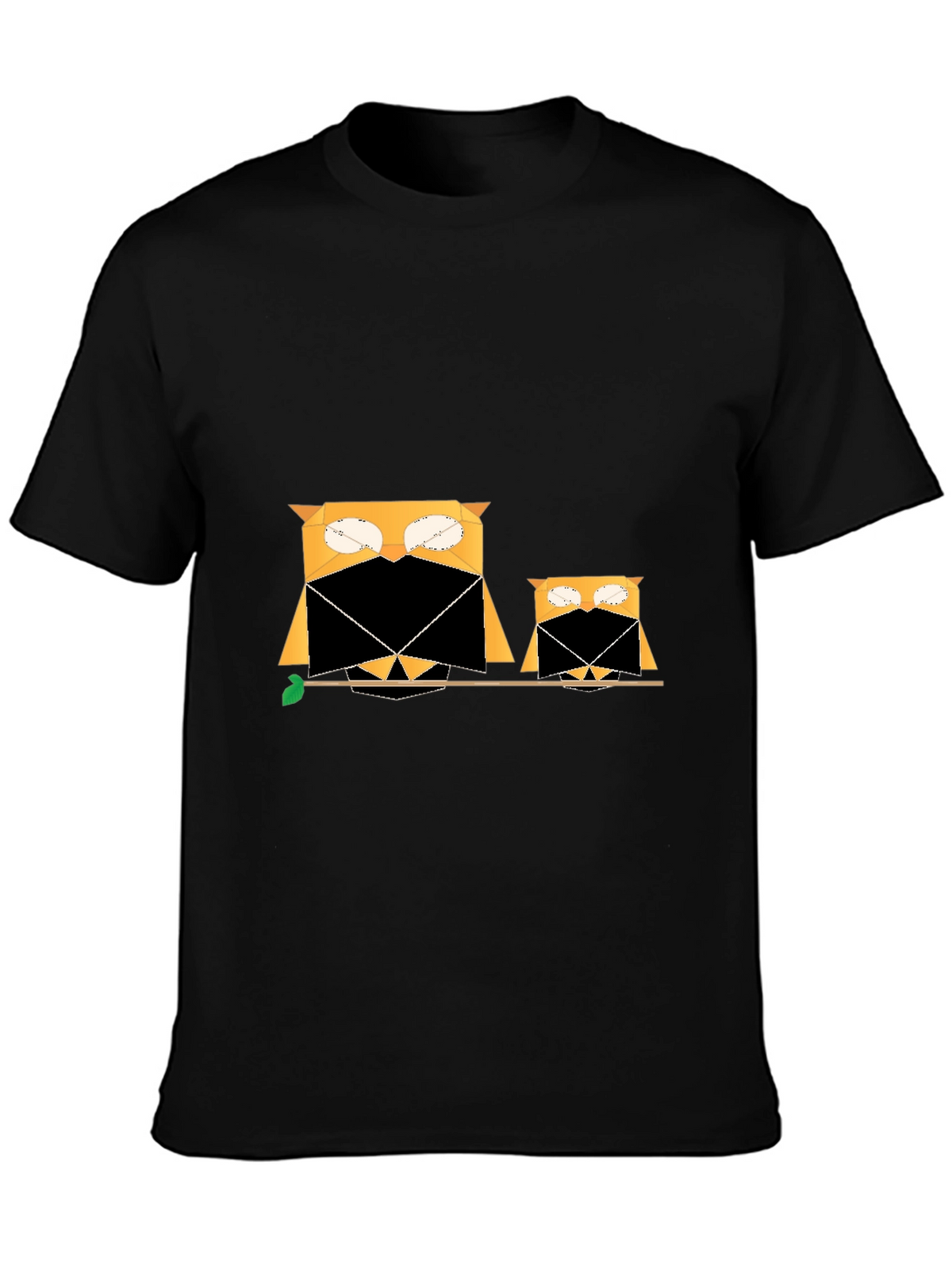 Owl Family Tee - Geometric Graphic Print