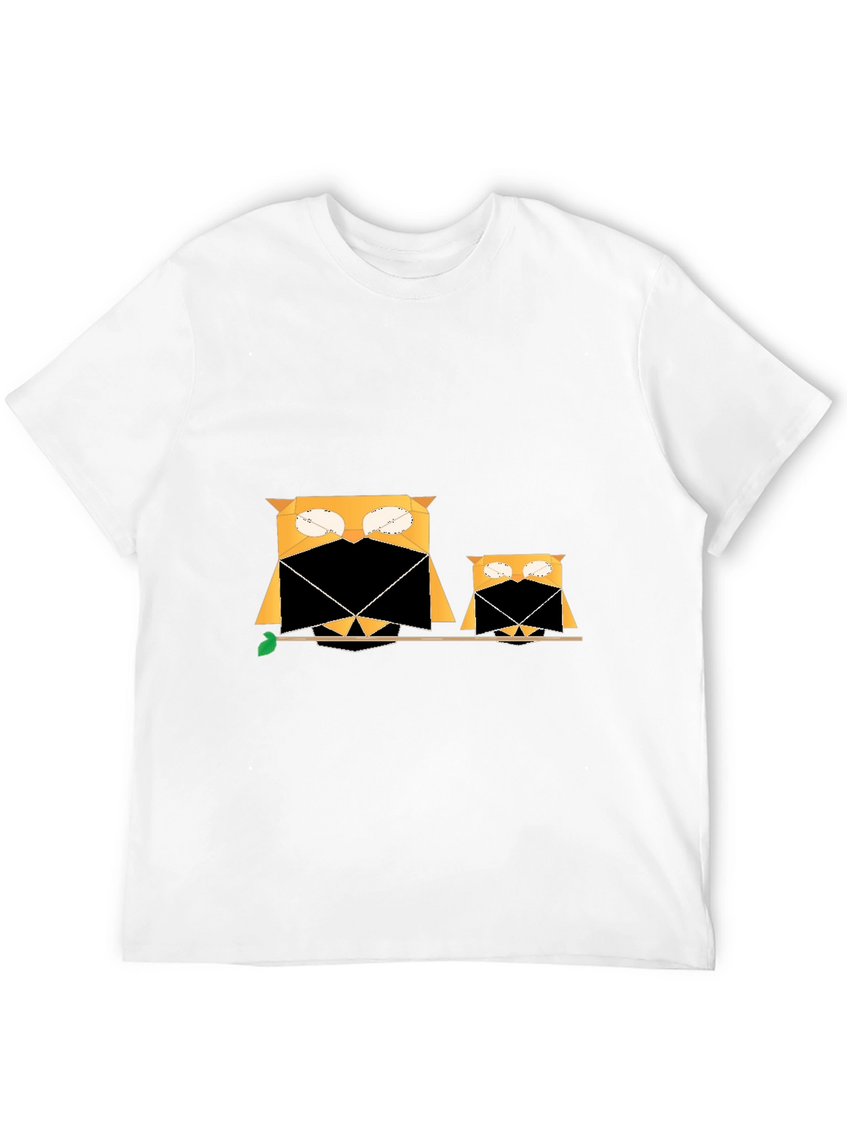 Owl Family Tee - Geometric Graphic Print