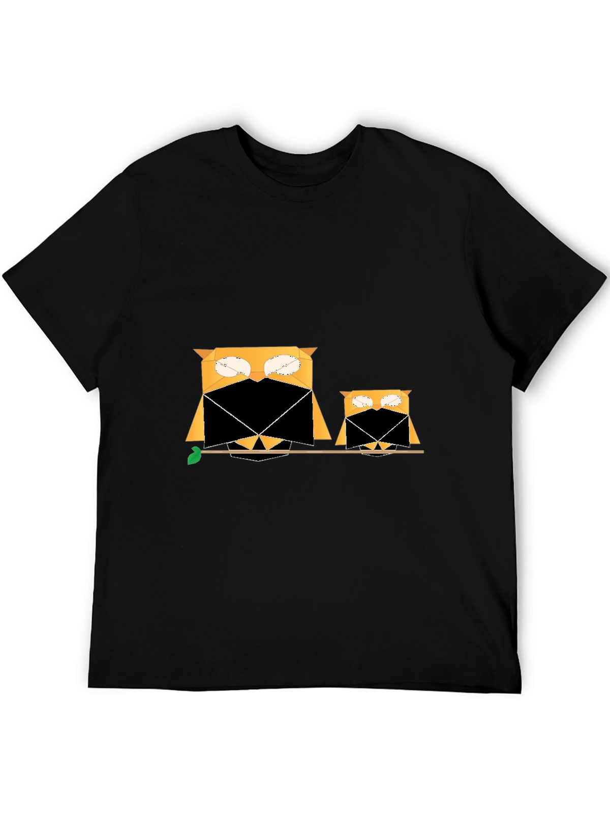 Owl Family Tee - Geometric Graphic Print