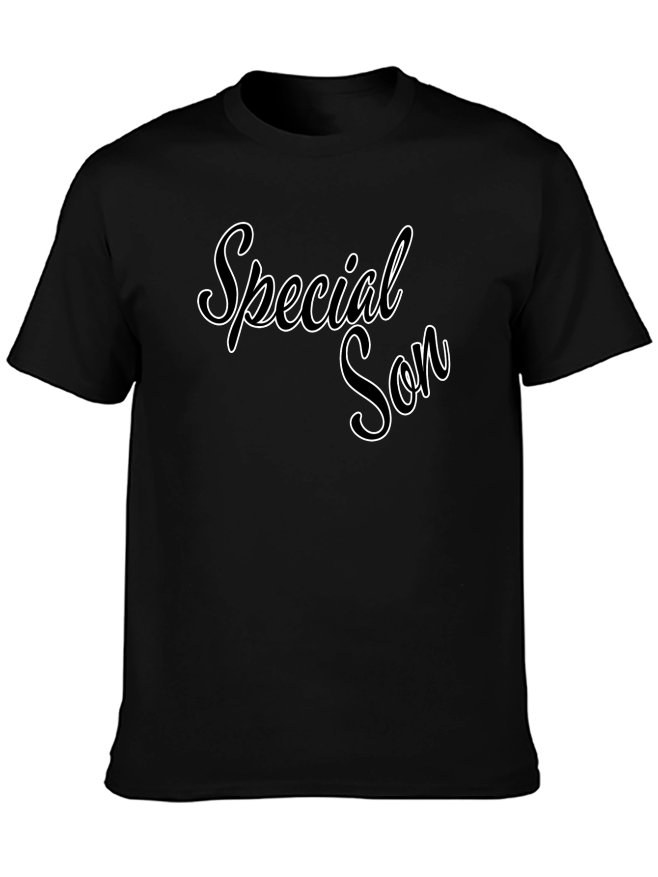 Special Son Black Graphic Tee