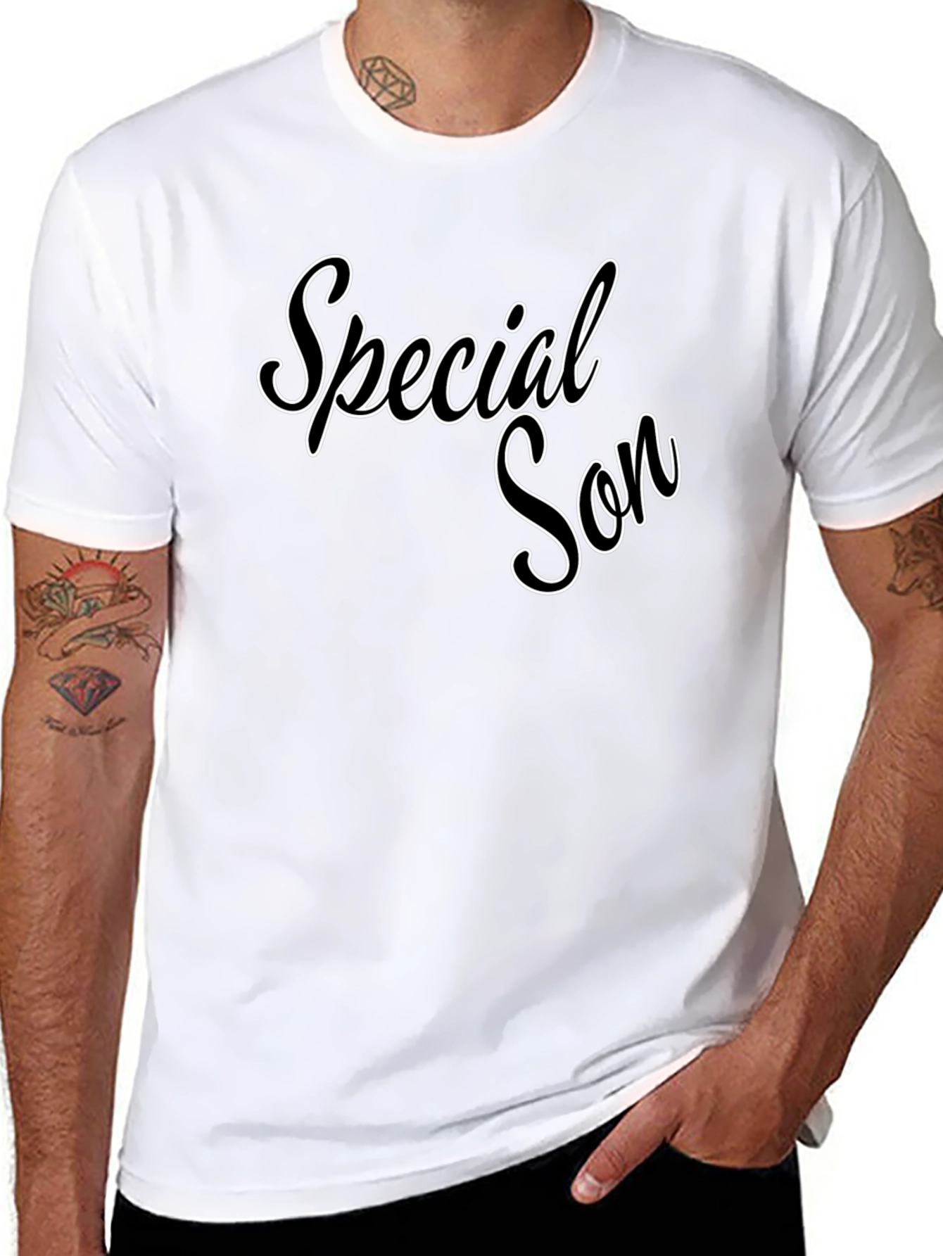 Special Son Black Graphic Tee