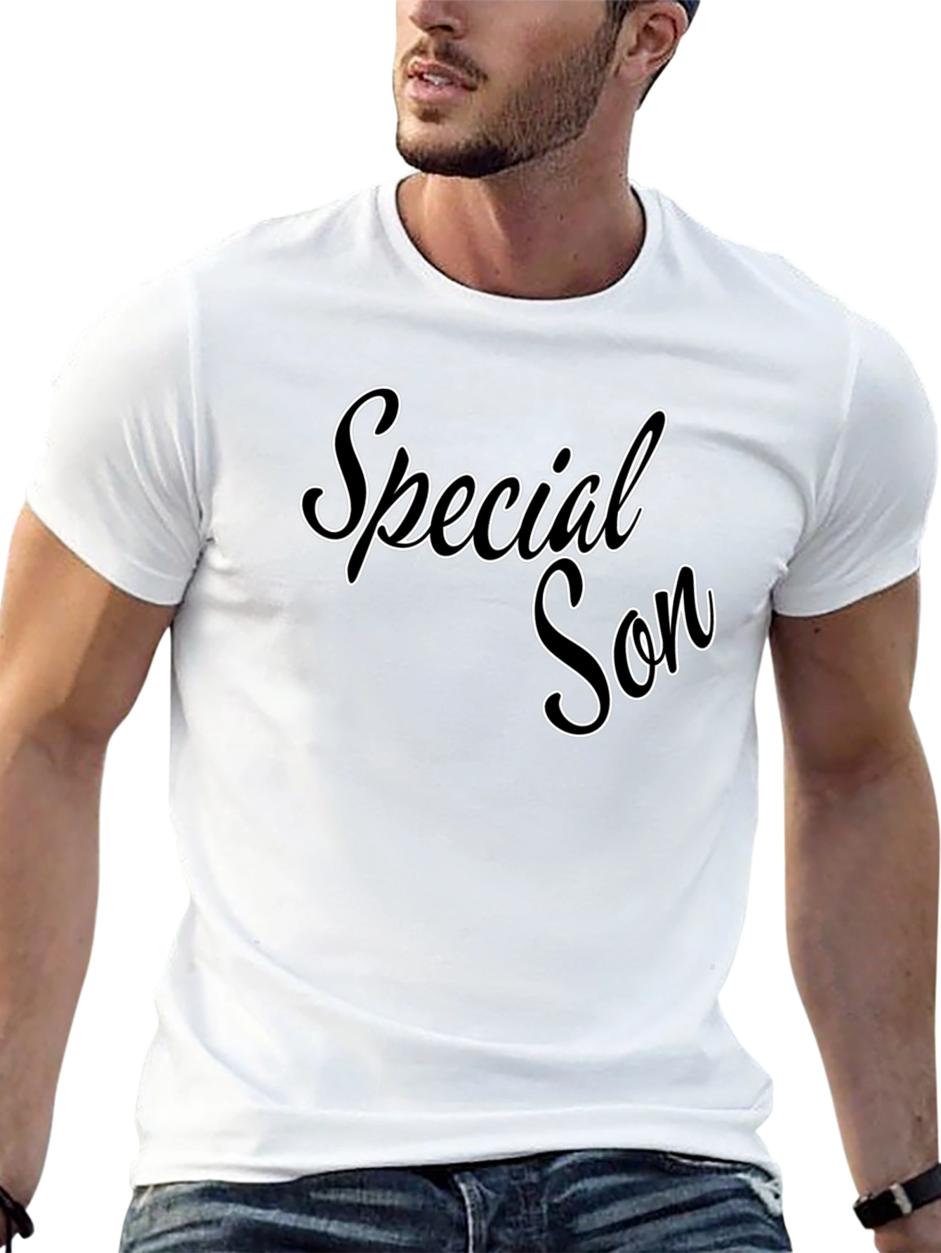 Special Son Black Graphic Tee