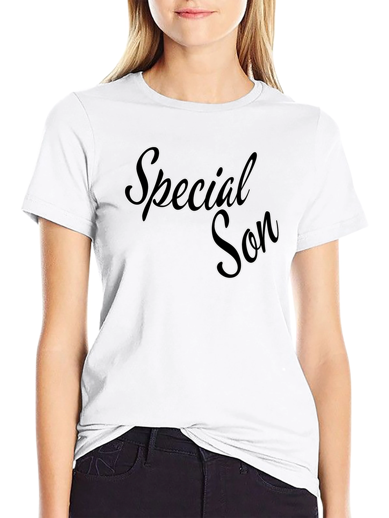 Special Son Black Graphic Tee