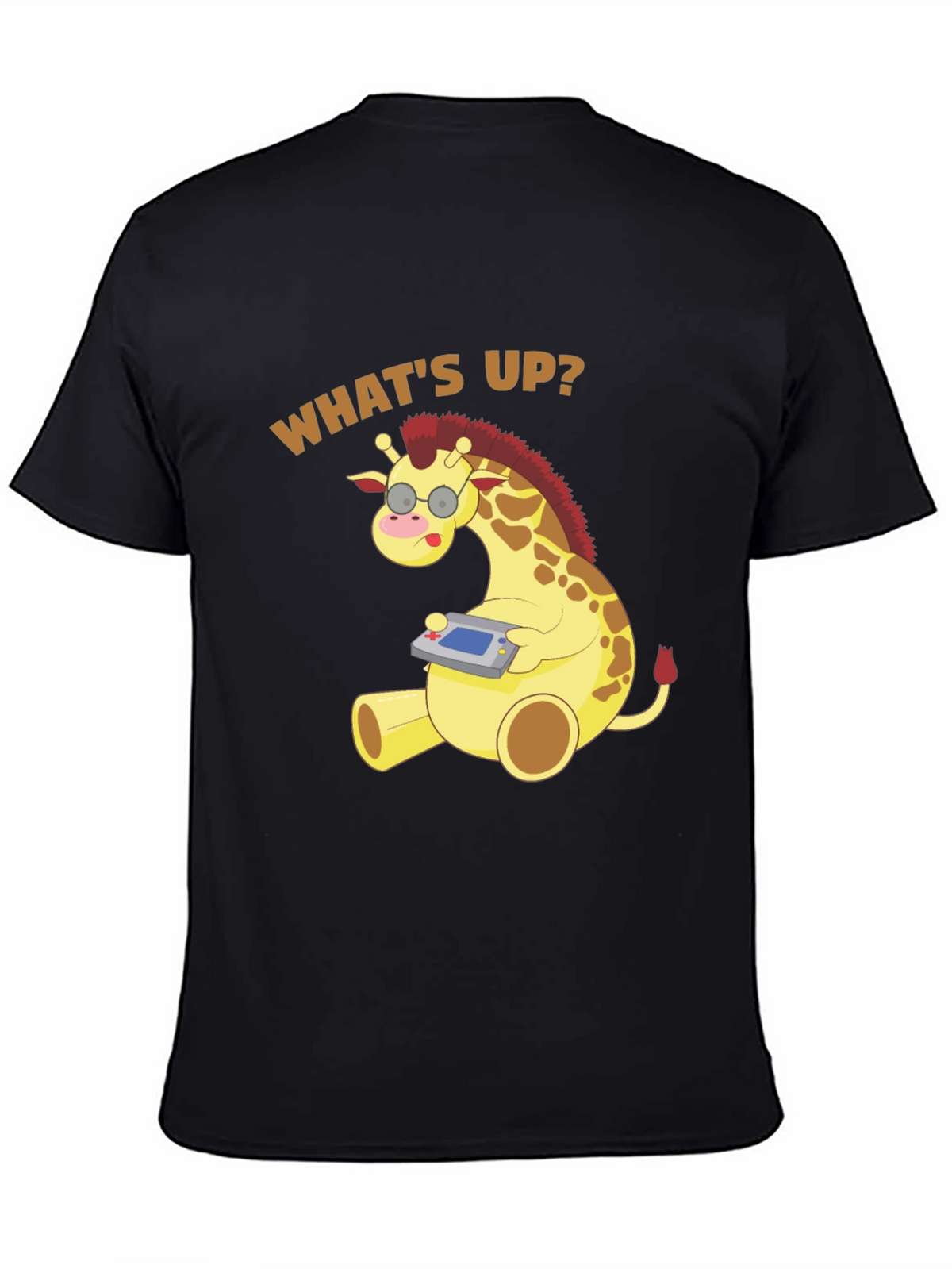 Funny Giraffe Gamer T-Shirt - Whats Up? Casual Tee