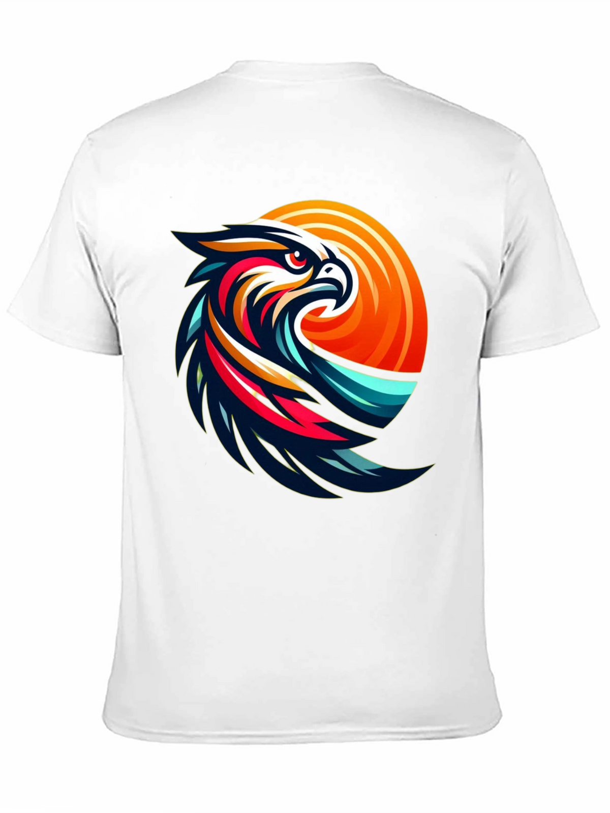 Mens Black T-Shirt with Eagle Graphic