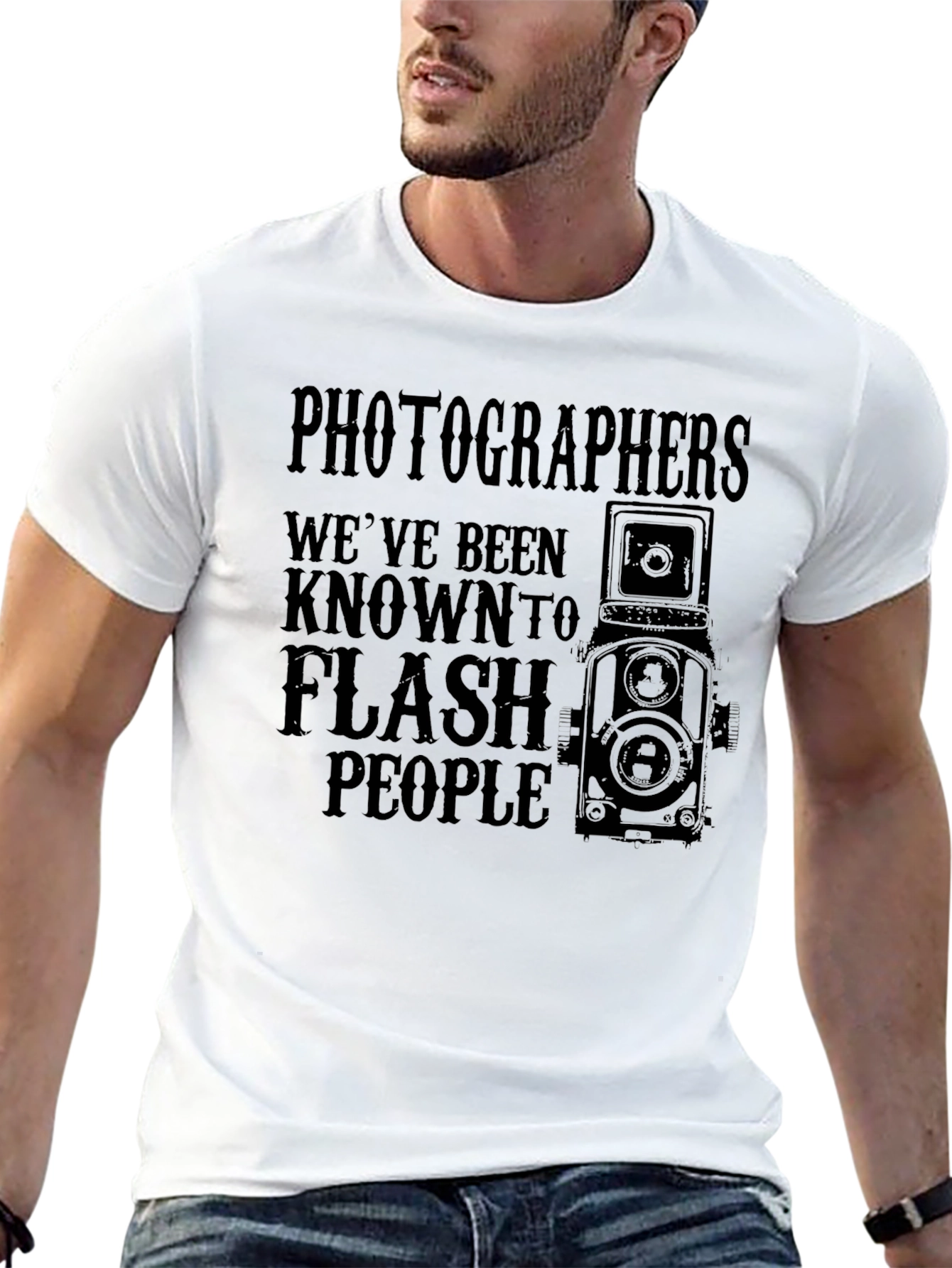 Photographer Flash Humor Graphic T-Shirt