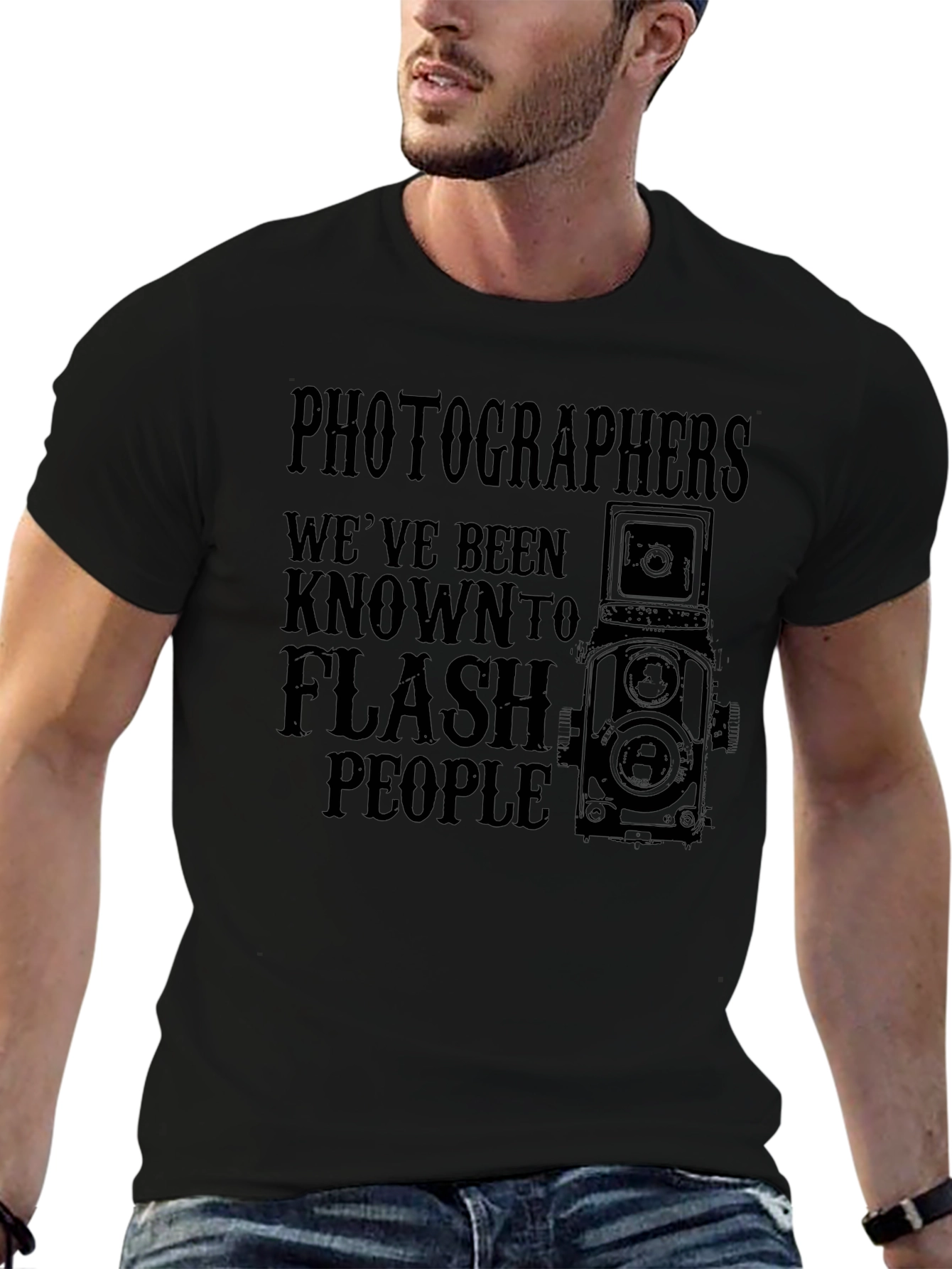 Photographer Flash Humor Graphic T-Shirt