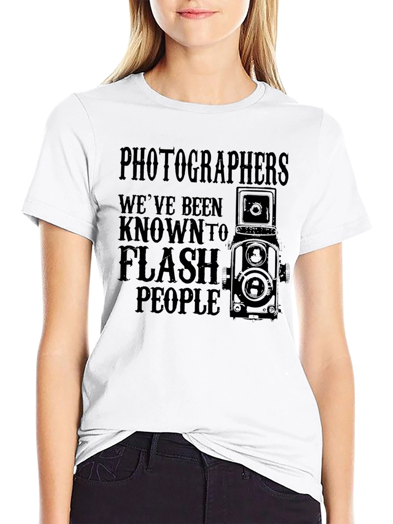 Photographer Flash Humor Graphic T-Shirt
